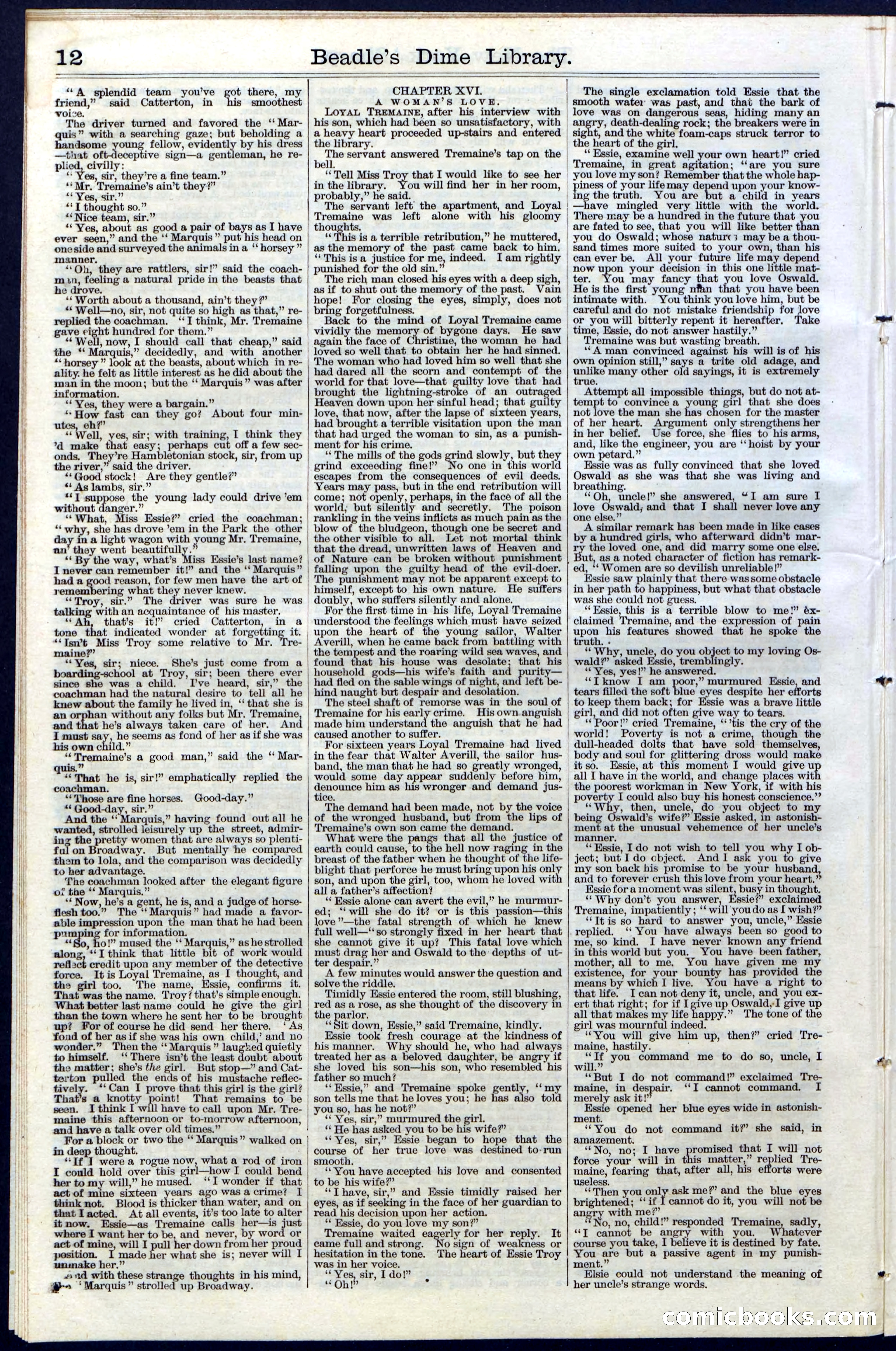 Beadle's Dime Library, Vol. III, No. 31 — page 12 of 32