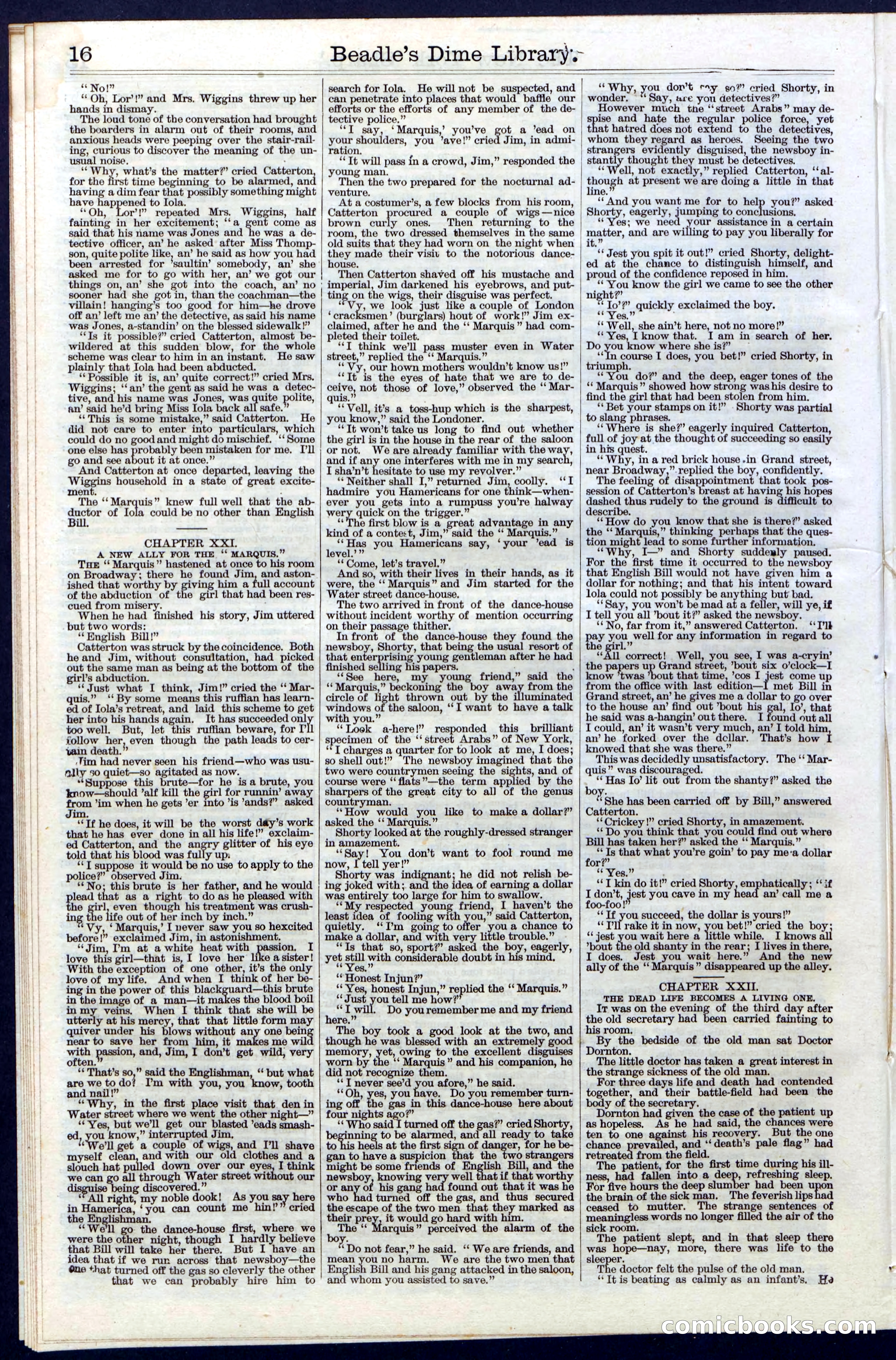 Beadle's Dime Library, Vol. III, No. 31 — page 16 of 32