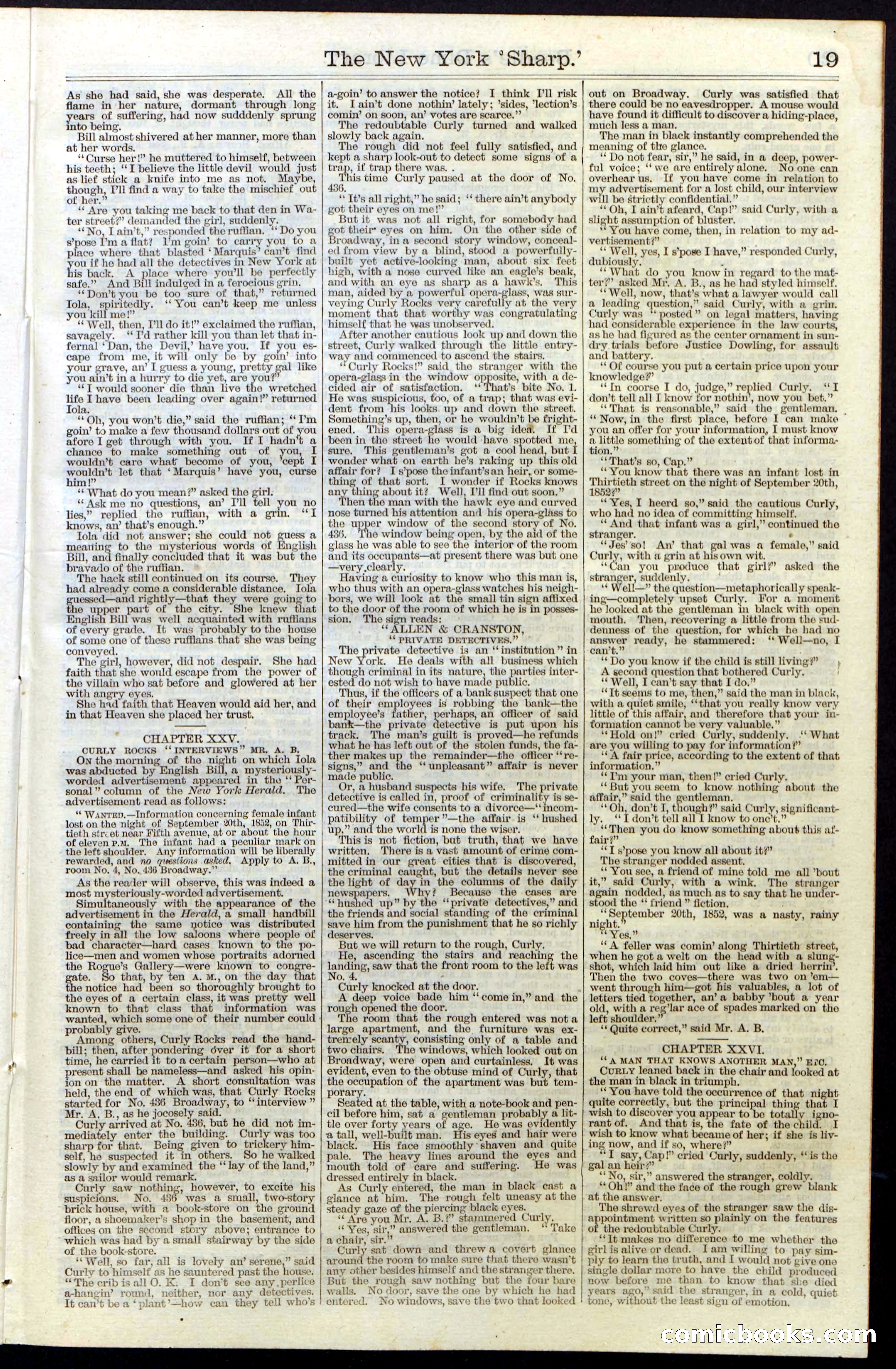 Beadle's Dime Library, Vol. III, No. 31 — page 19 of 32