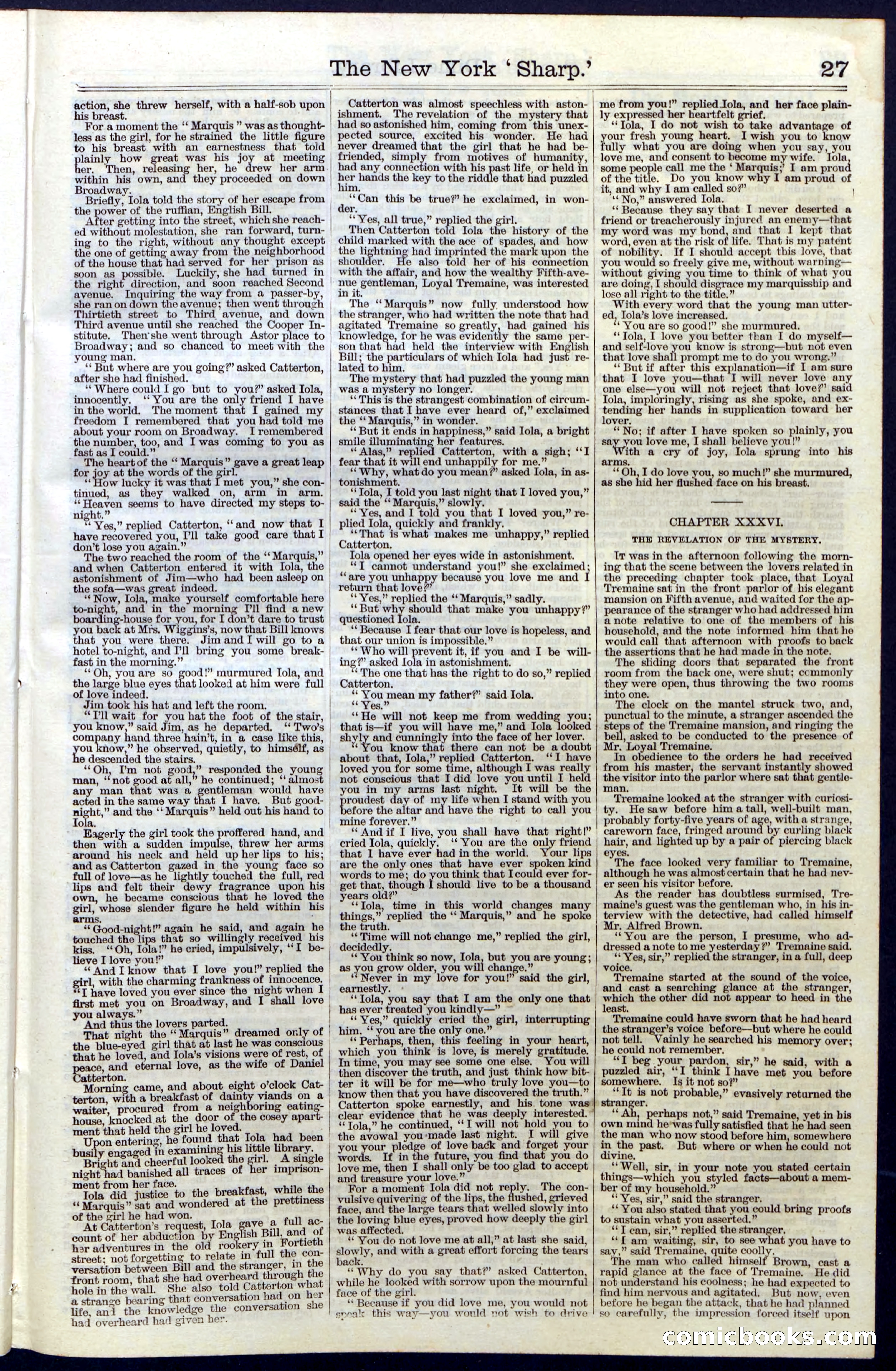 Beadle's Dime Library, Vol. III, No. 31 — page 27 of 32
