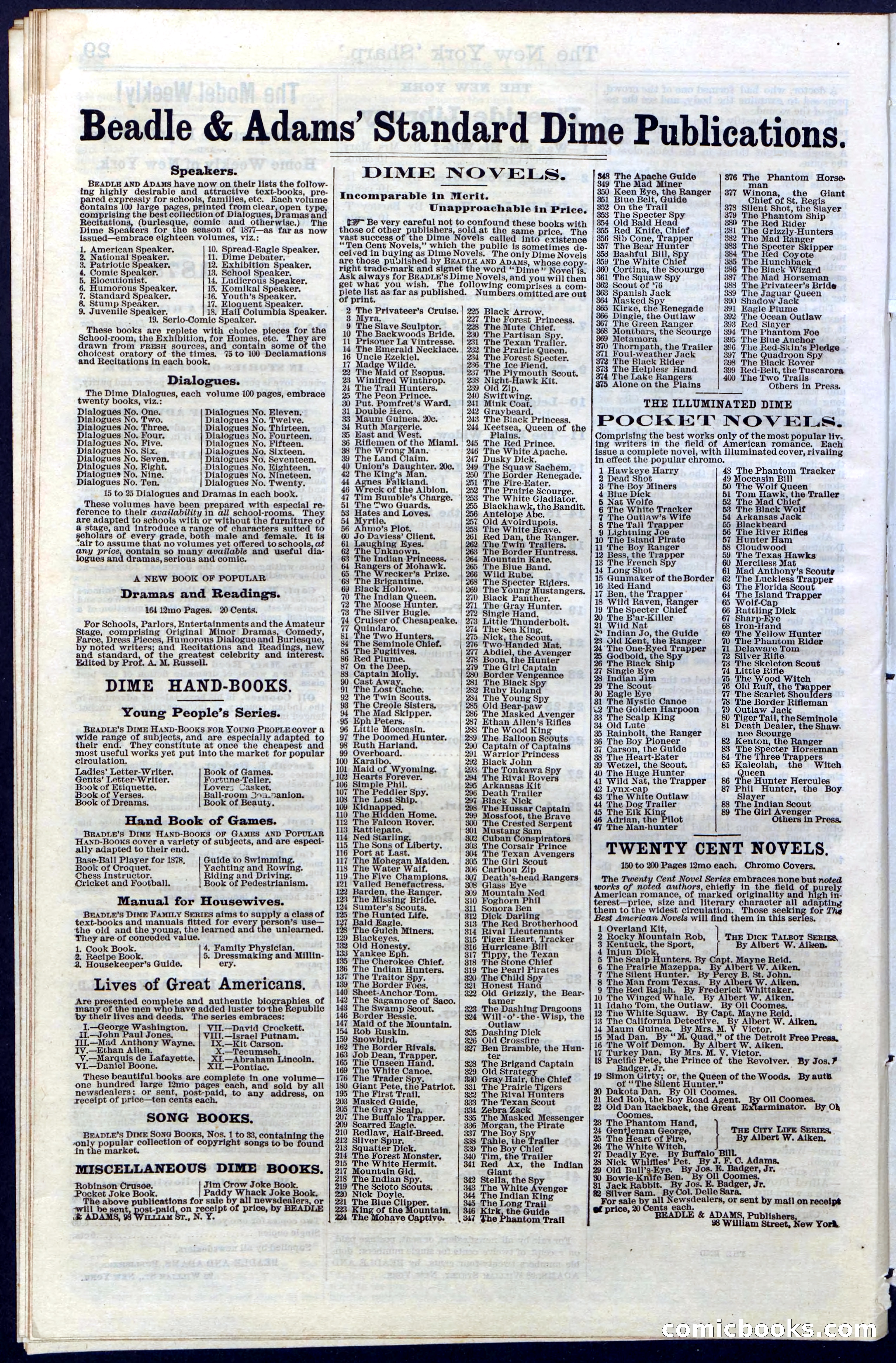 Beadle's Dime Library, Vol. III, No. 31 — page 30 of 32