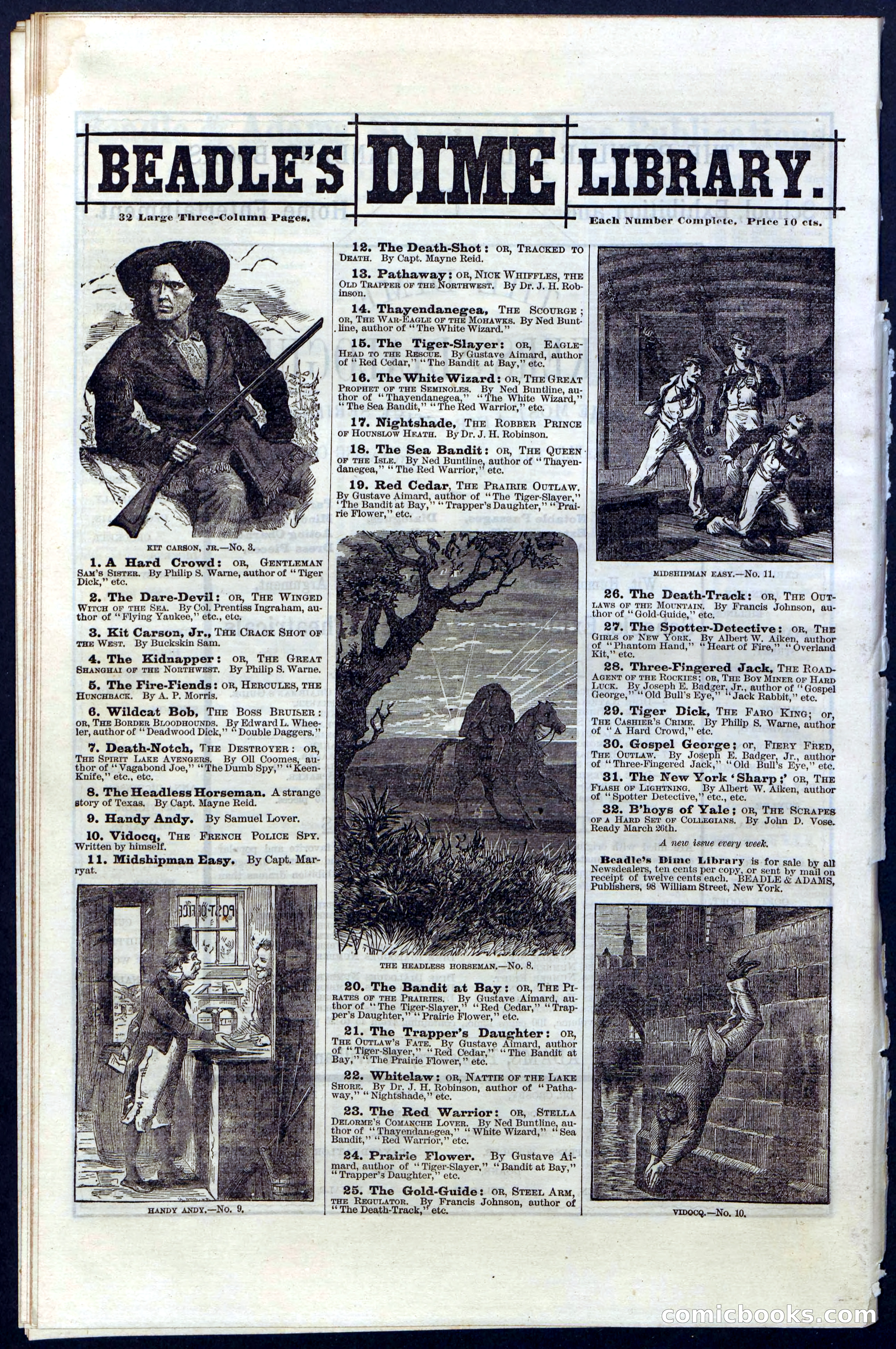 Beadle's Dime Library, Vol. III, No. 31 — page 32 of 32