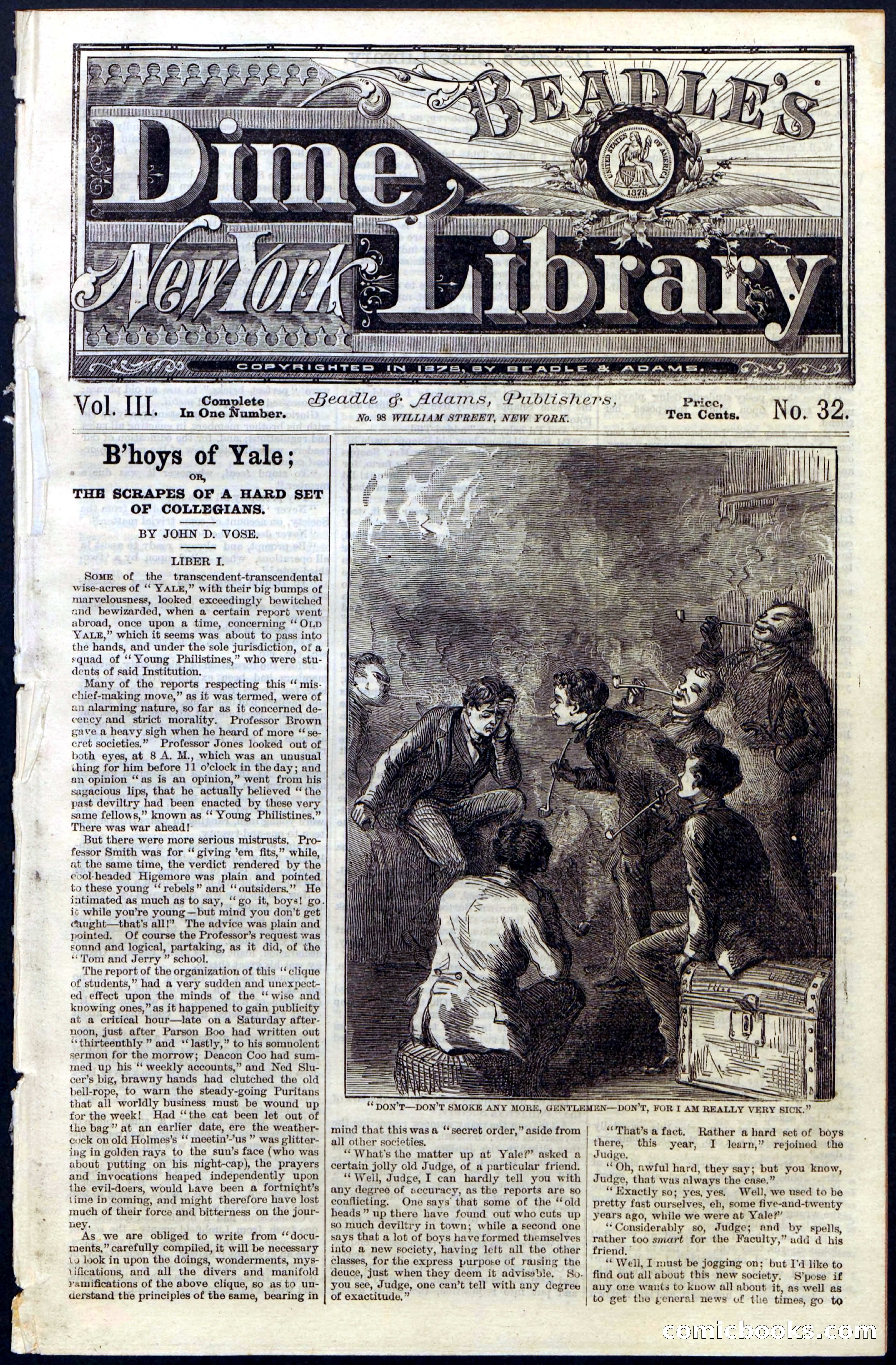 Beadle's New York Dime Library No. 32 — page 1 of 24