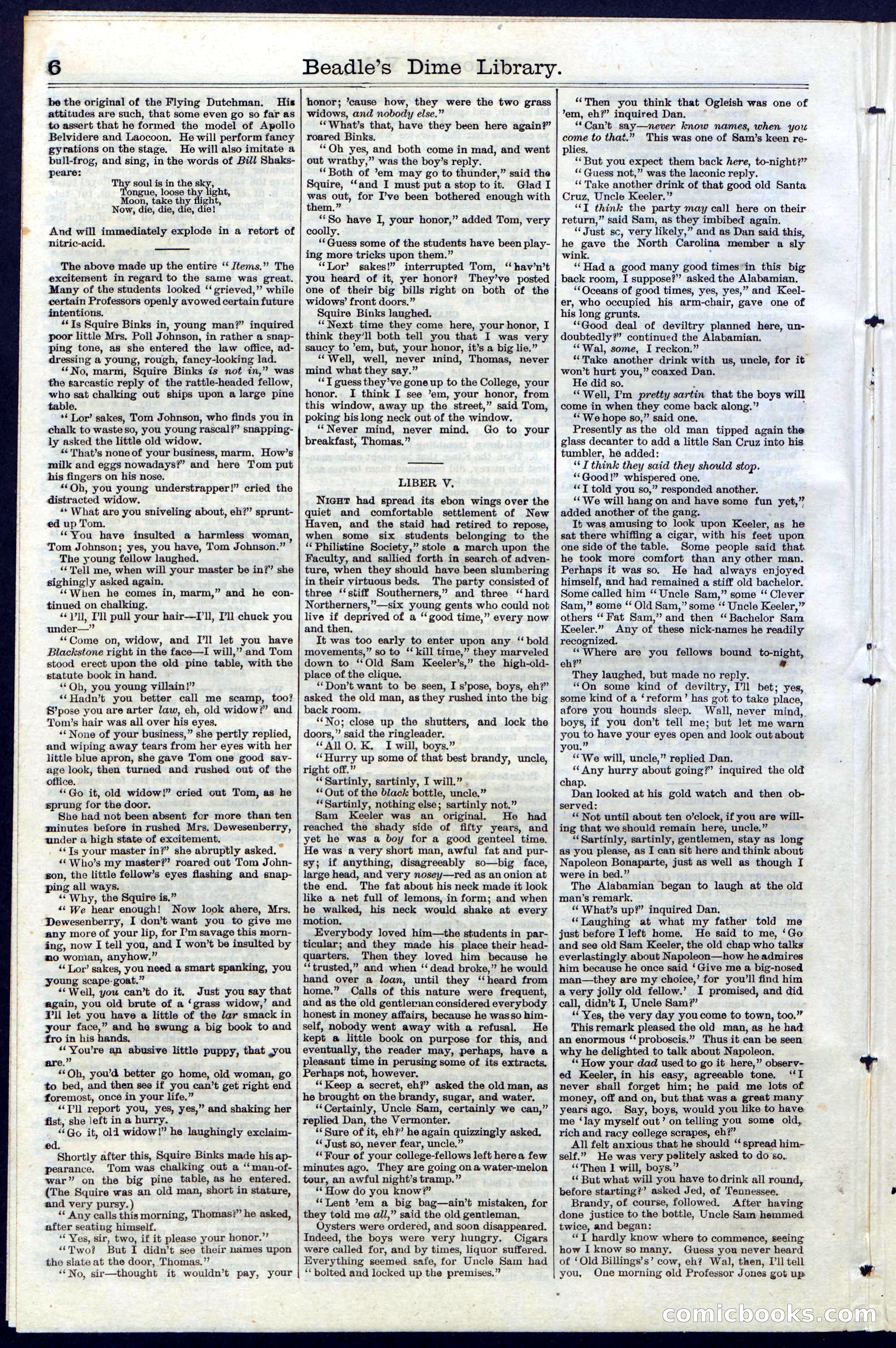 Beadle's New York Dime Library No. 32 — page 6 of 24