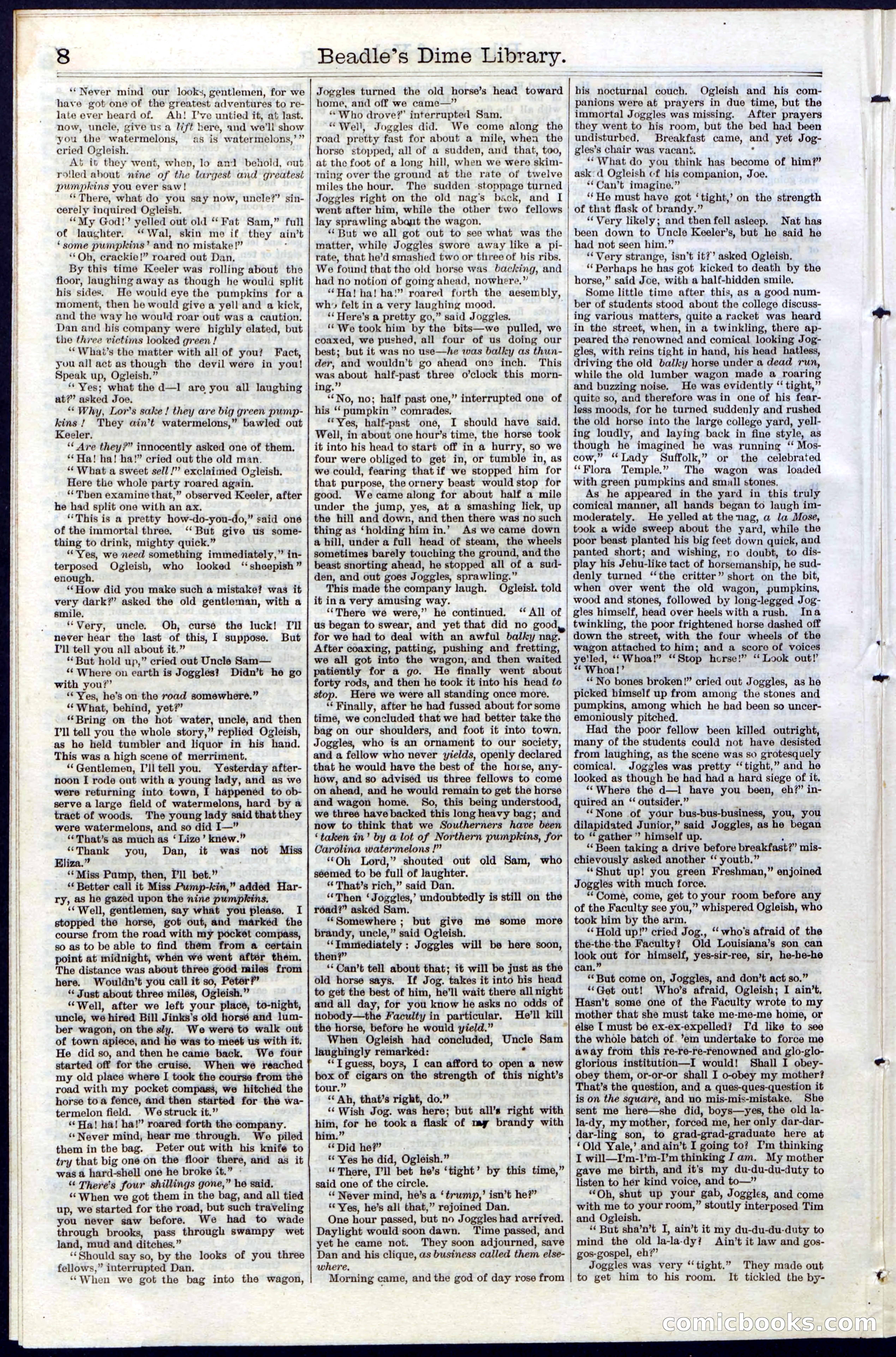 Beadle's New York Dime Library No. 32 — page 8 of 24