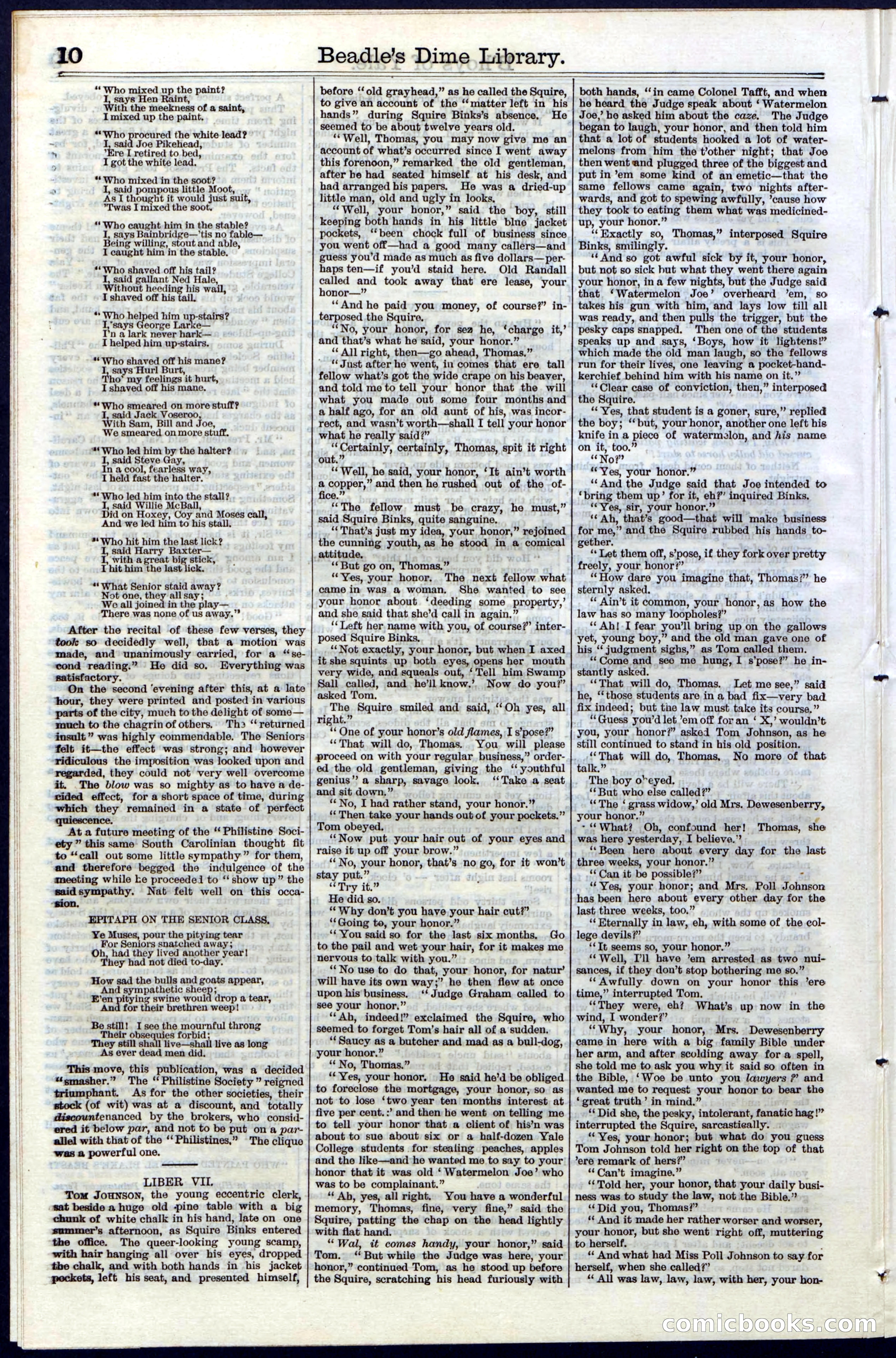 Beadle's New York Dime Library No. 32 — page 10 of 24