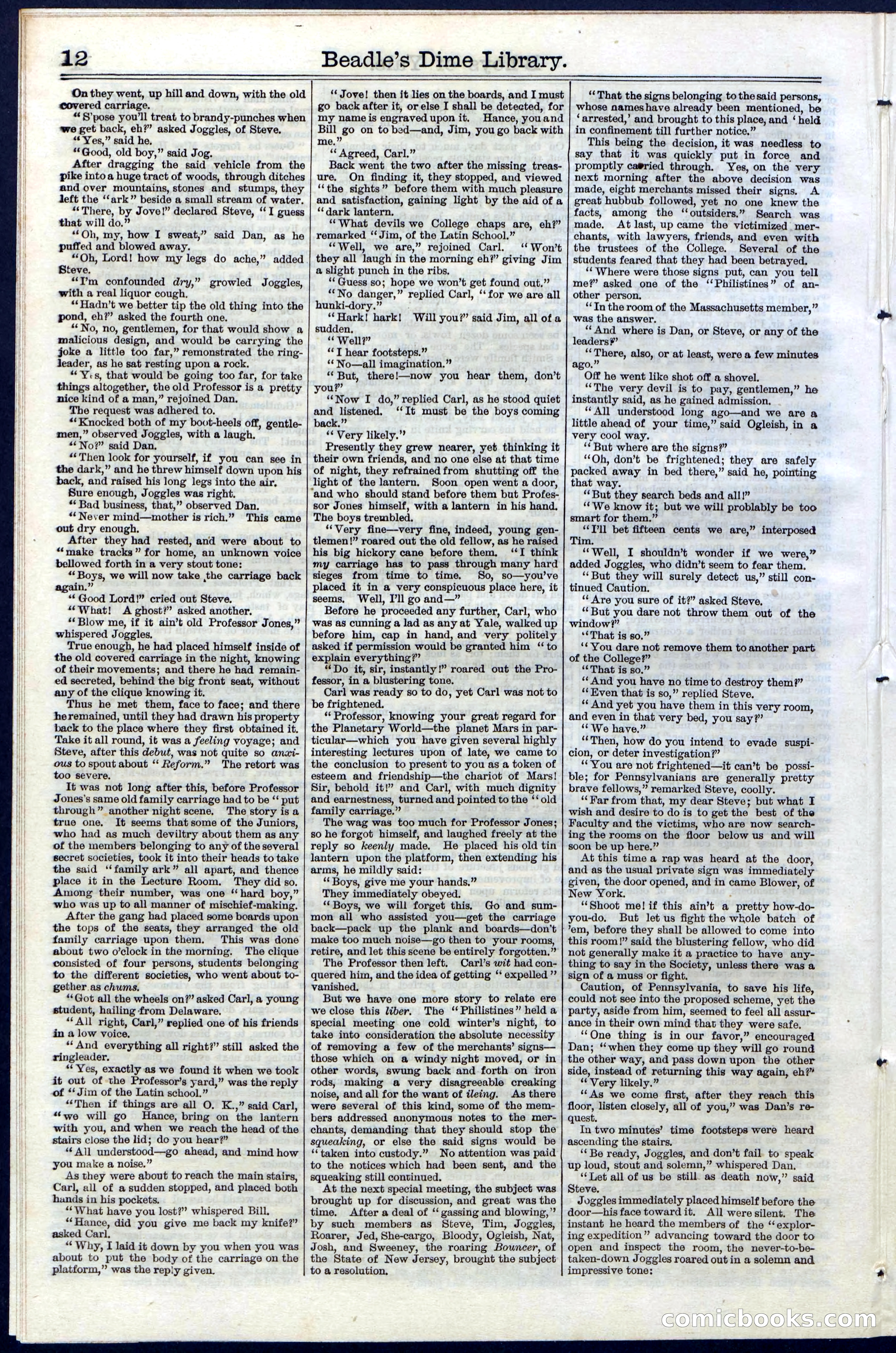 Beadle's New York Dime Library No. 32 — page 12 of 24
