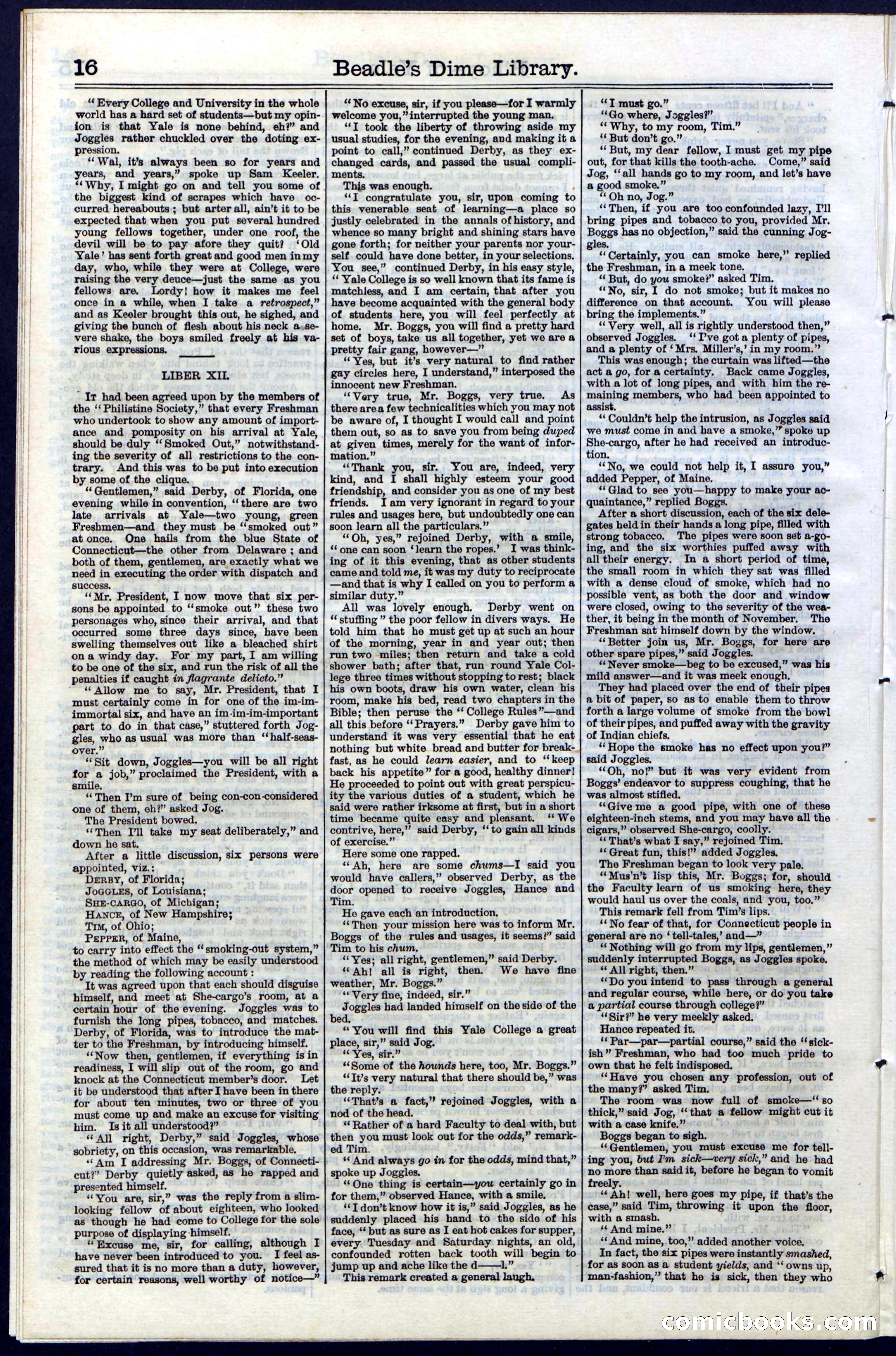 Beadle's New York Dime Library No. 32 — page 16 of 24