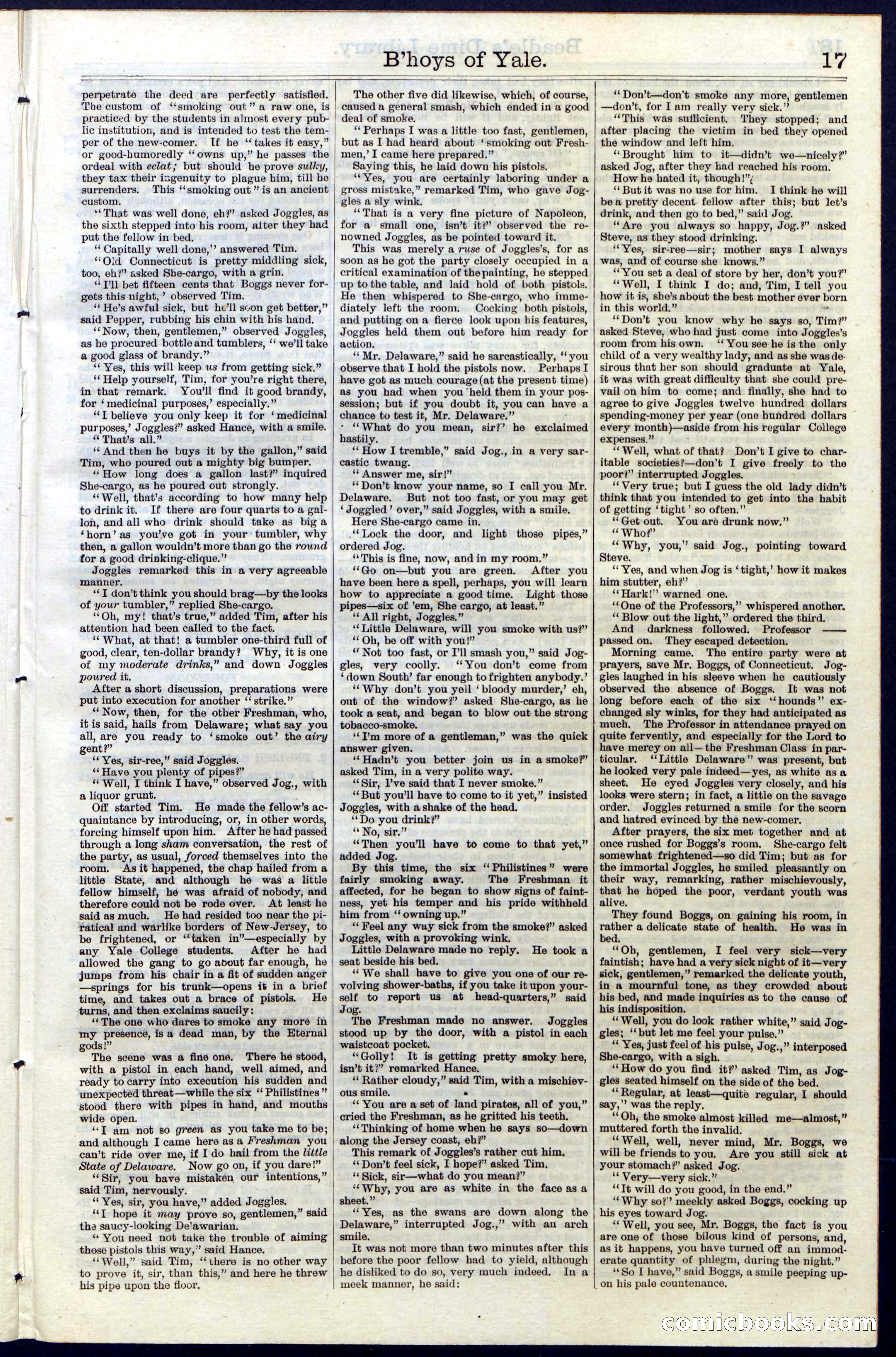 Beadle's New York Dime Library No. 32 — page 17 of 24