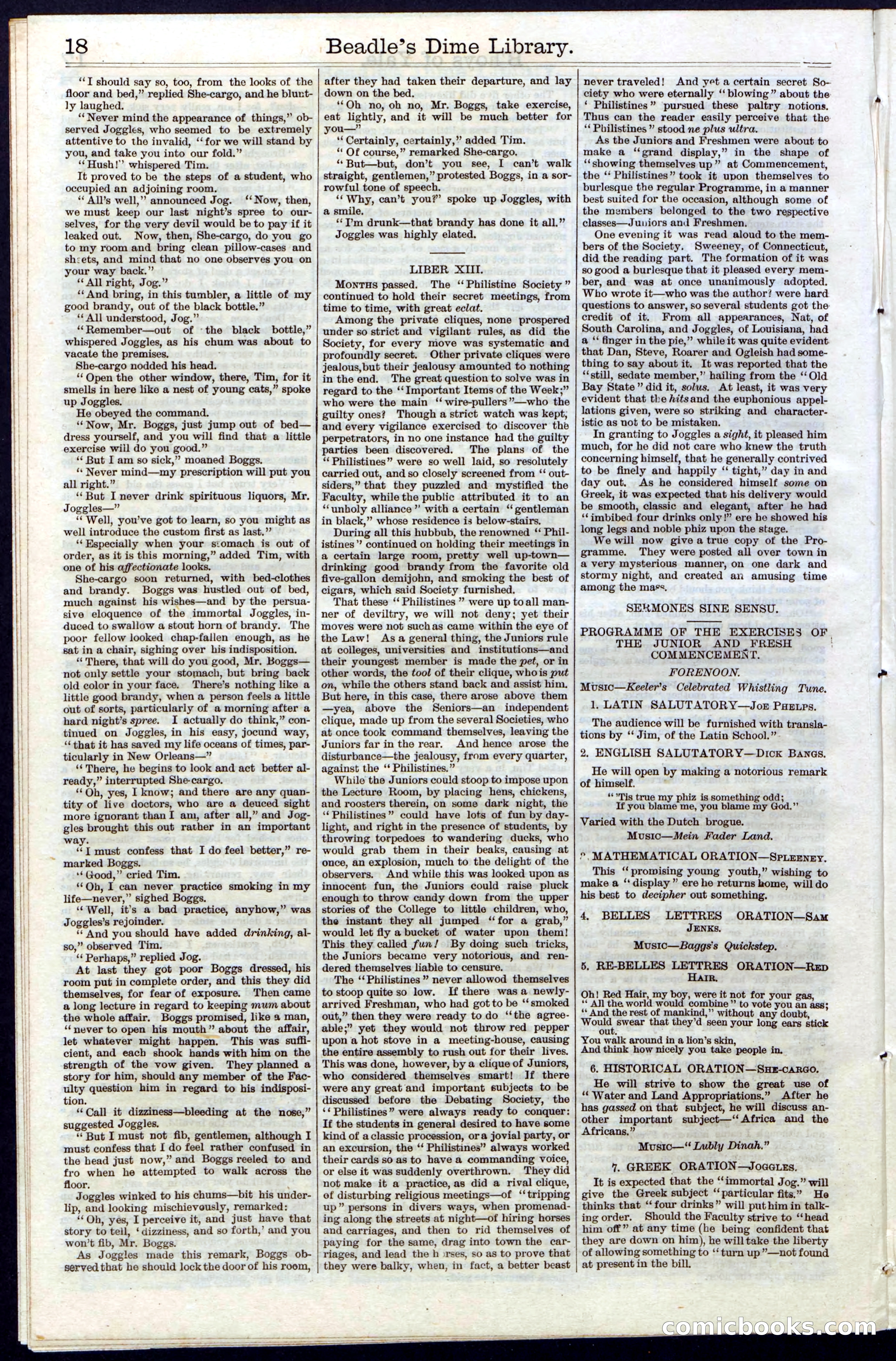 Beadle's New York Dime Library No. 32 — page 18 of 24