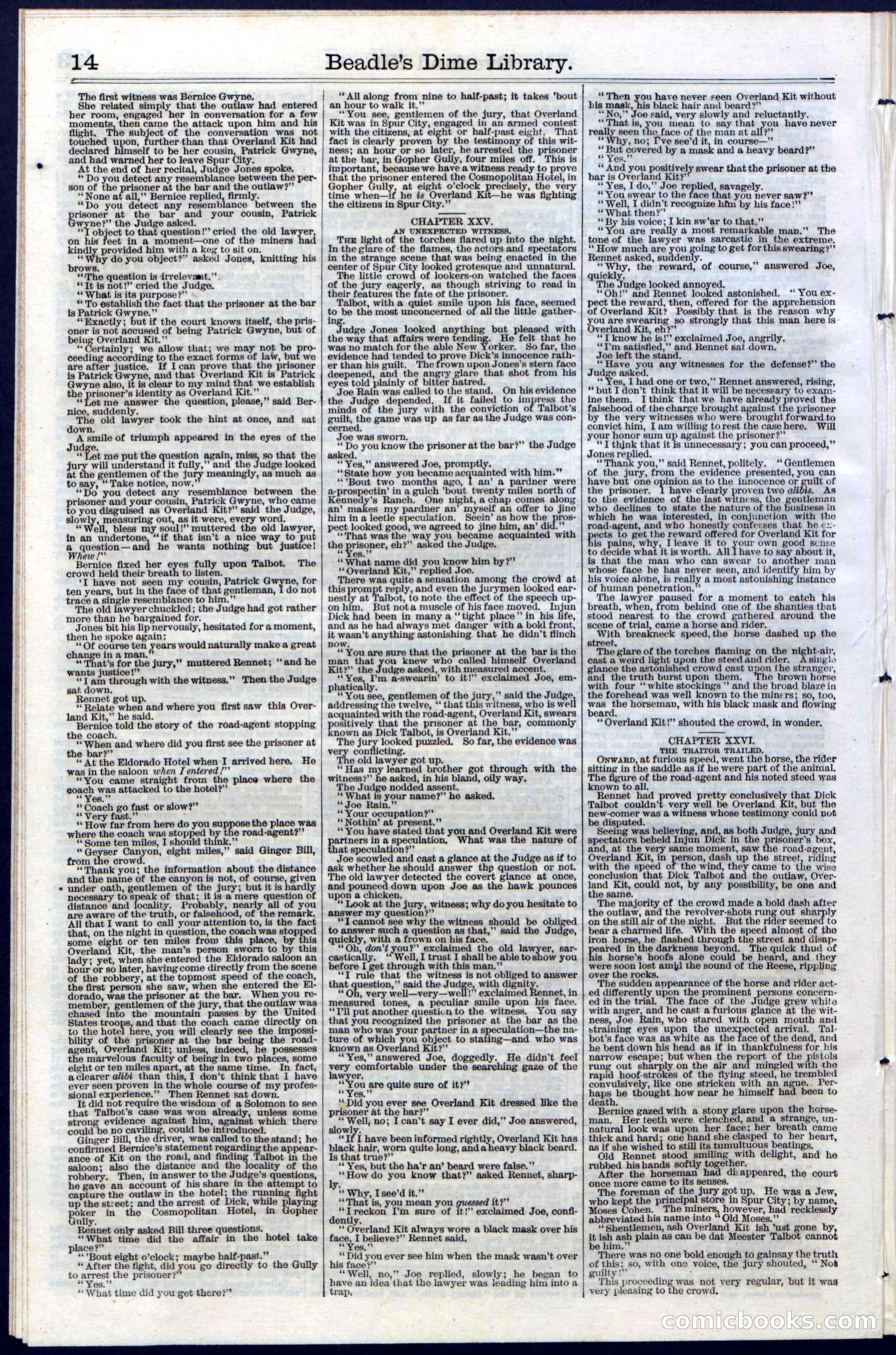 Beadle's Dime Library, Vol. III, No. 33 — page 14 of 24