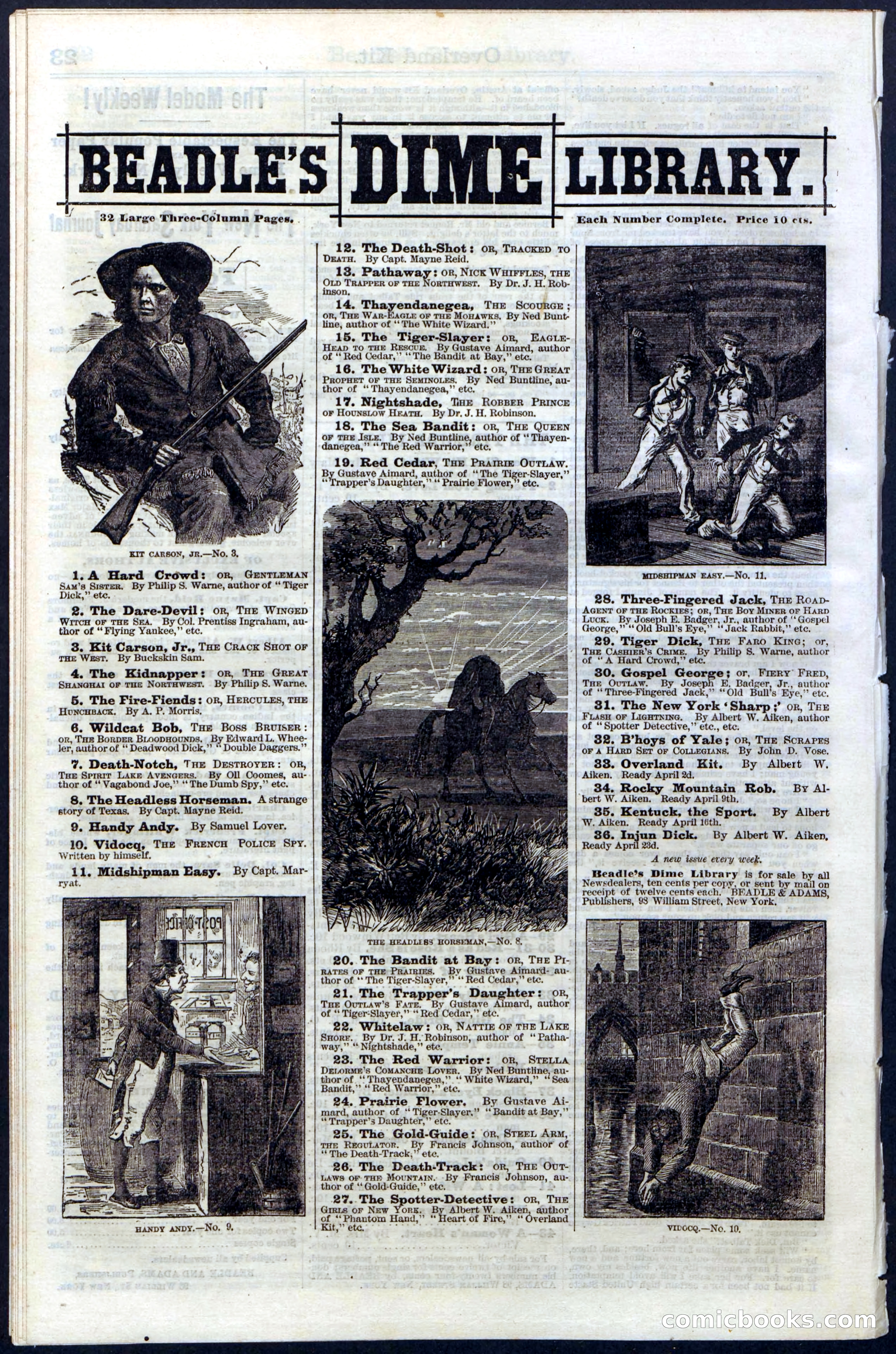 Beadle's Dime Library, Vol. III, No. 33 — page 24 of 24