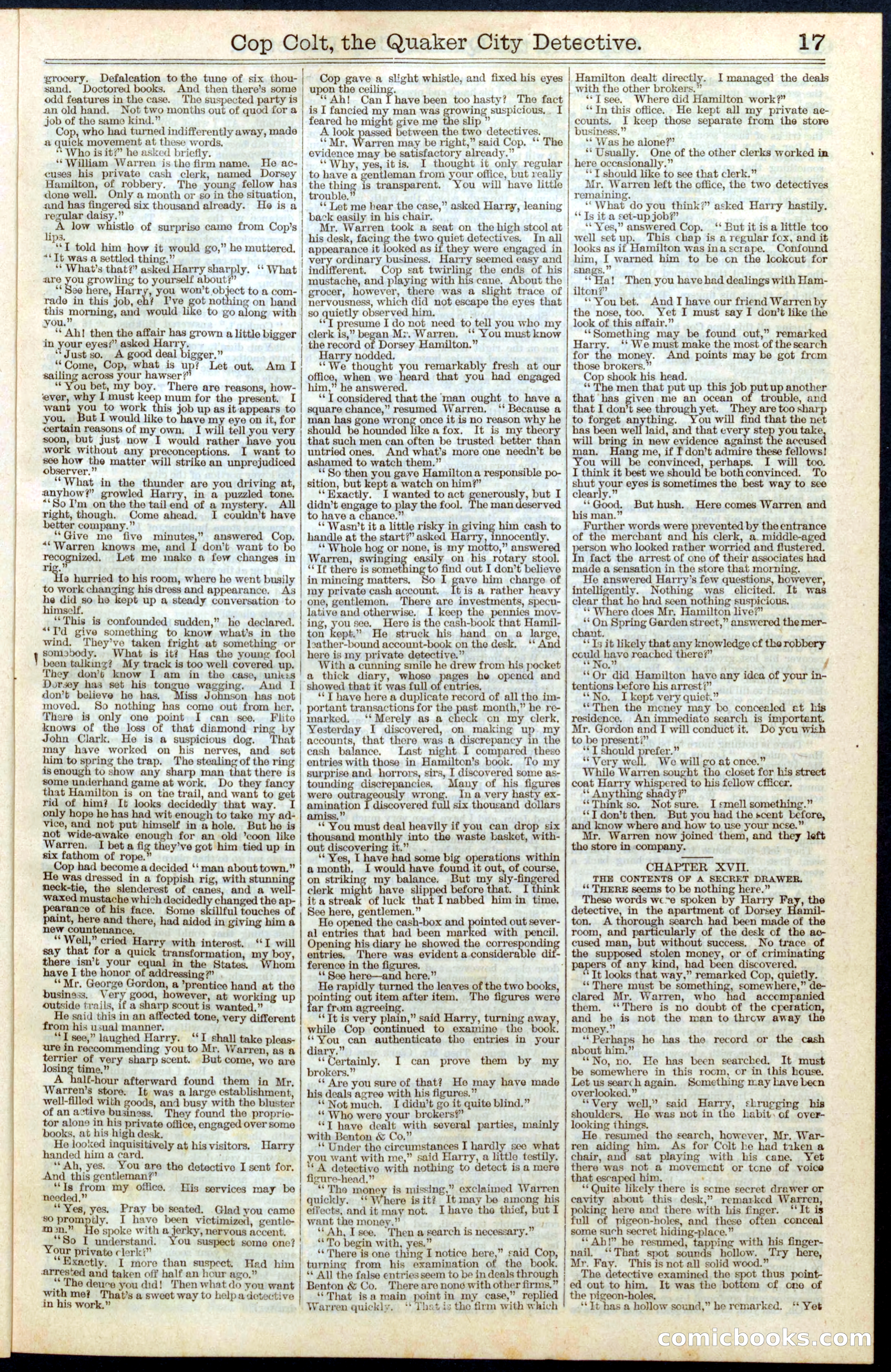 Beadle's New York Dime Library No. 330 — page 17 of 32