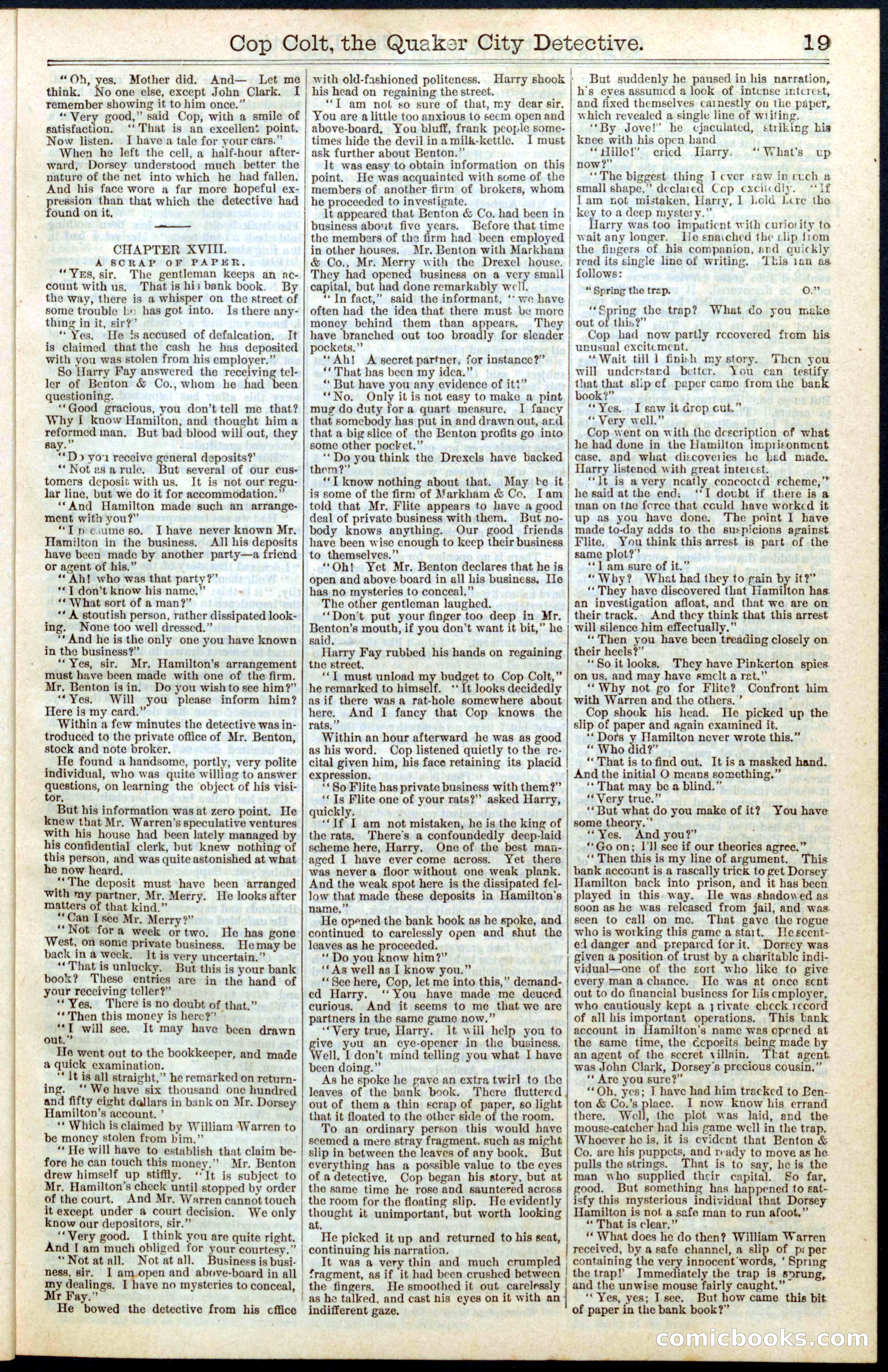 Beadle's New York Dime Library No. 330 — page 19 of 32