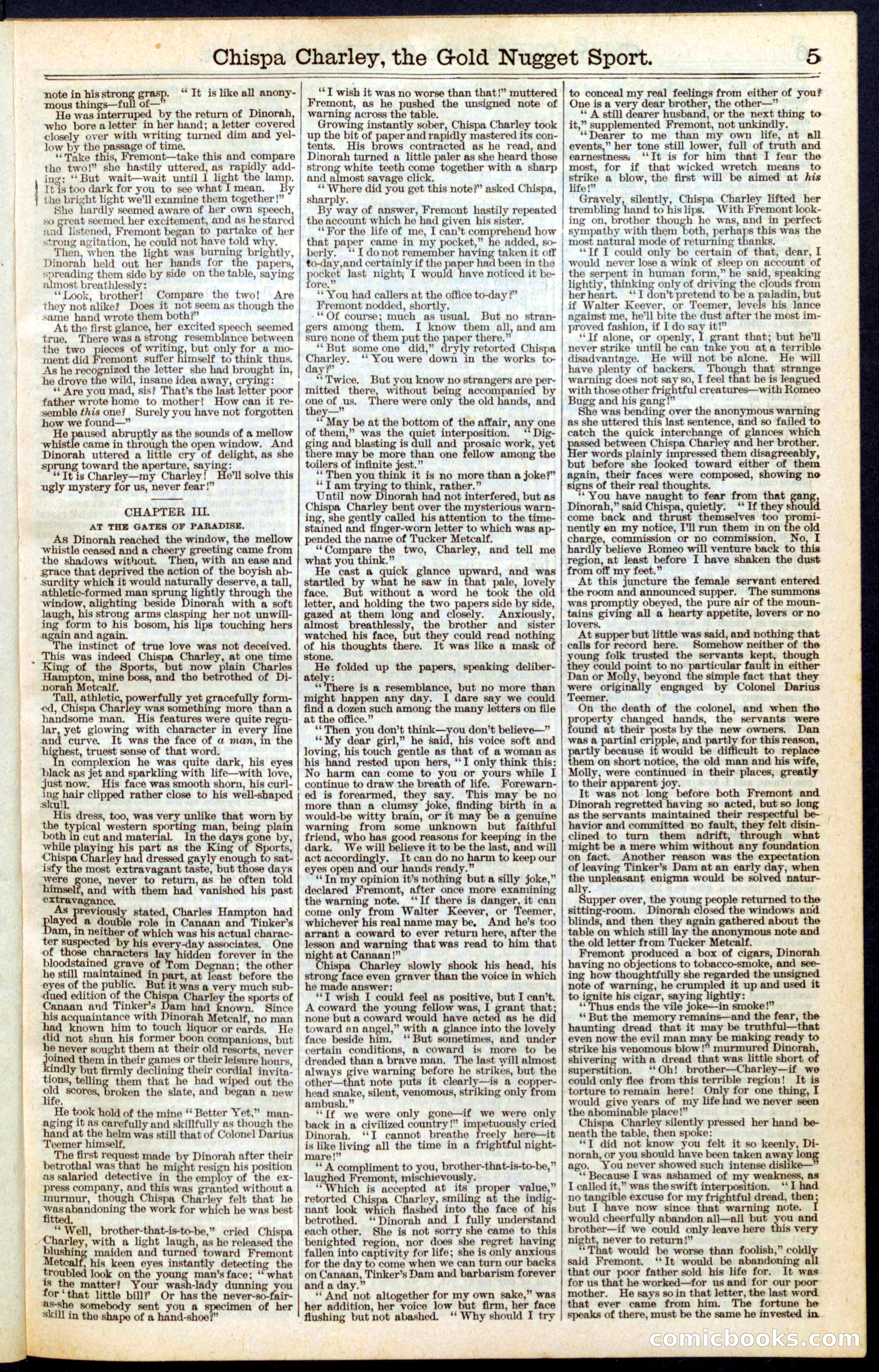 Beadle's Dime Library No. 331 — page 5 of 32
