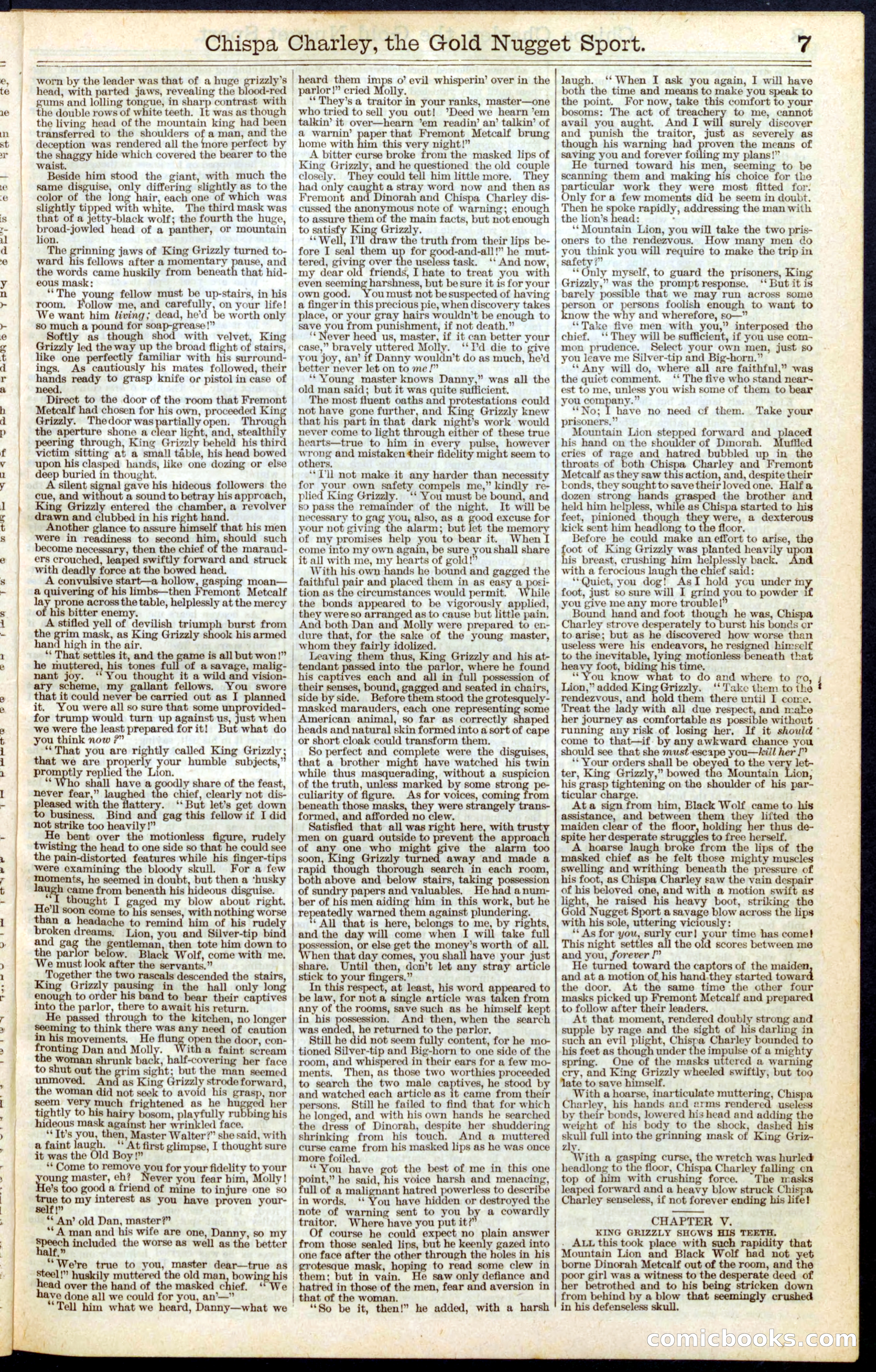 Beadle's Dime Library No. 331 — page 7 of 32