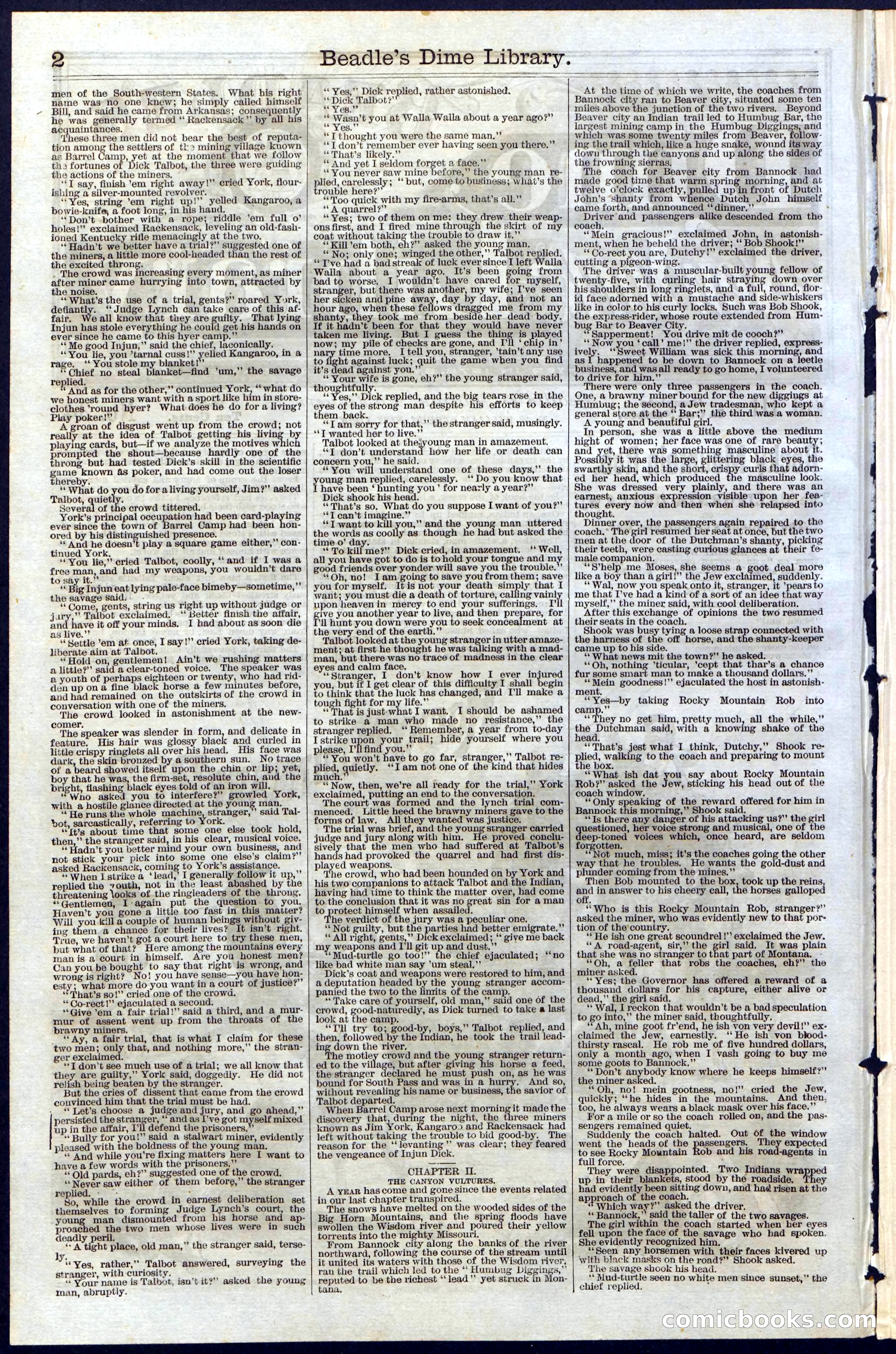 Beadle's New York Dime Library, Vol. III, No. 34 — page 2 of 24