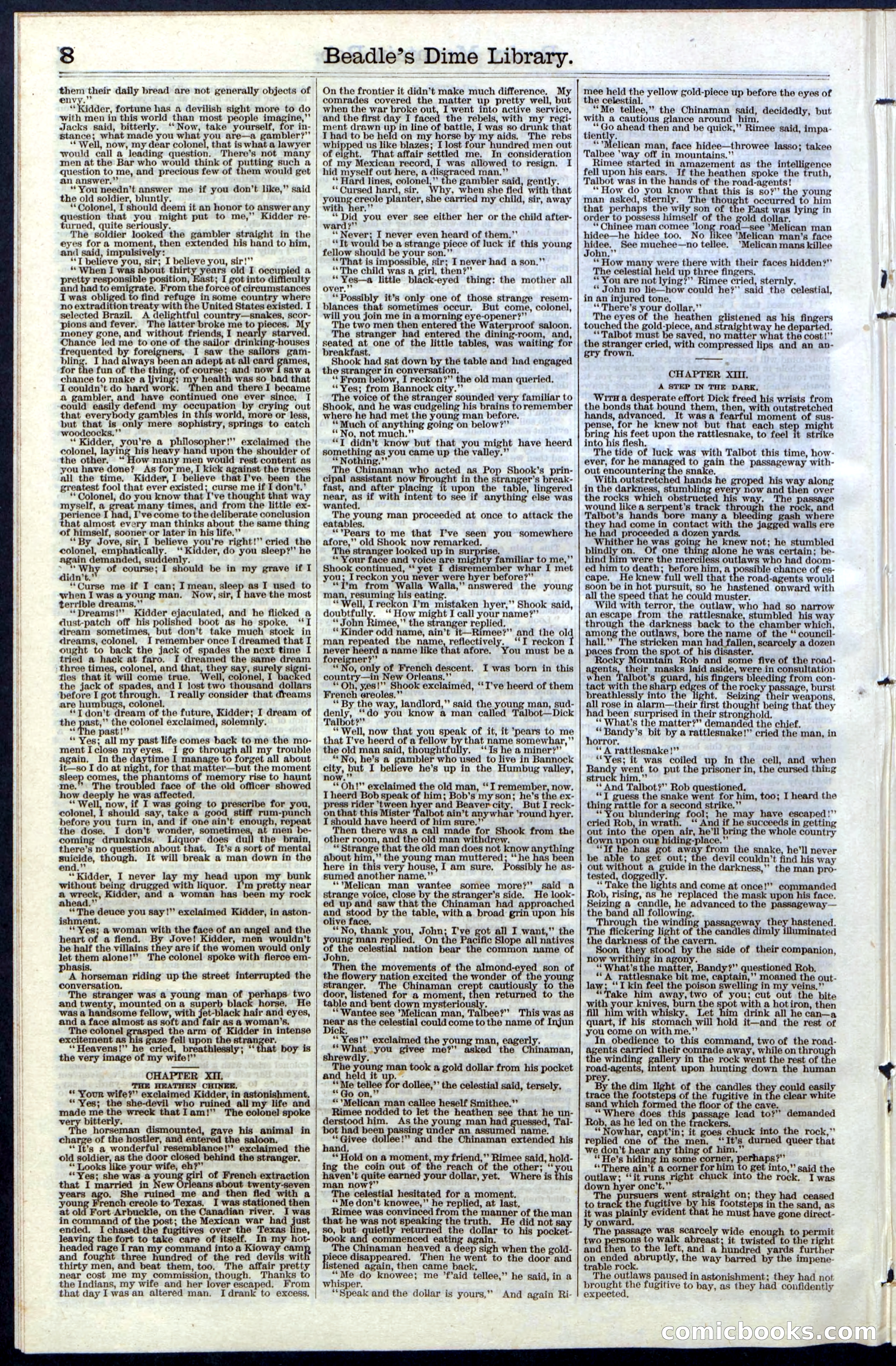 Beadle's New York Dime Library, Vol. III, No. 34 — page 8 of 24