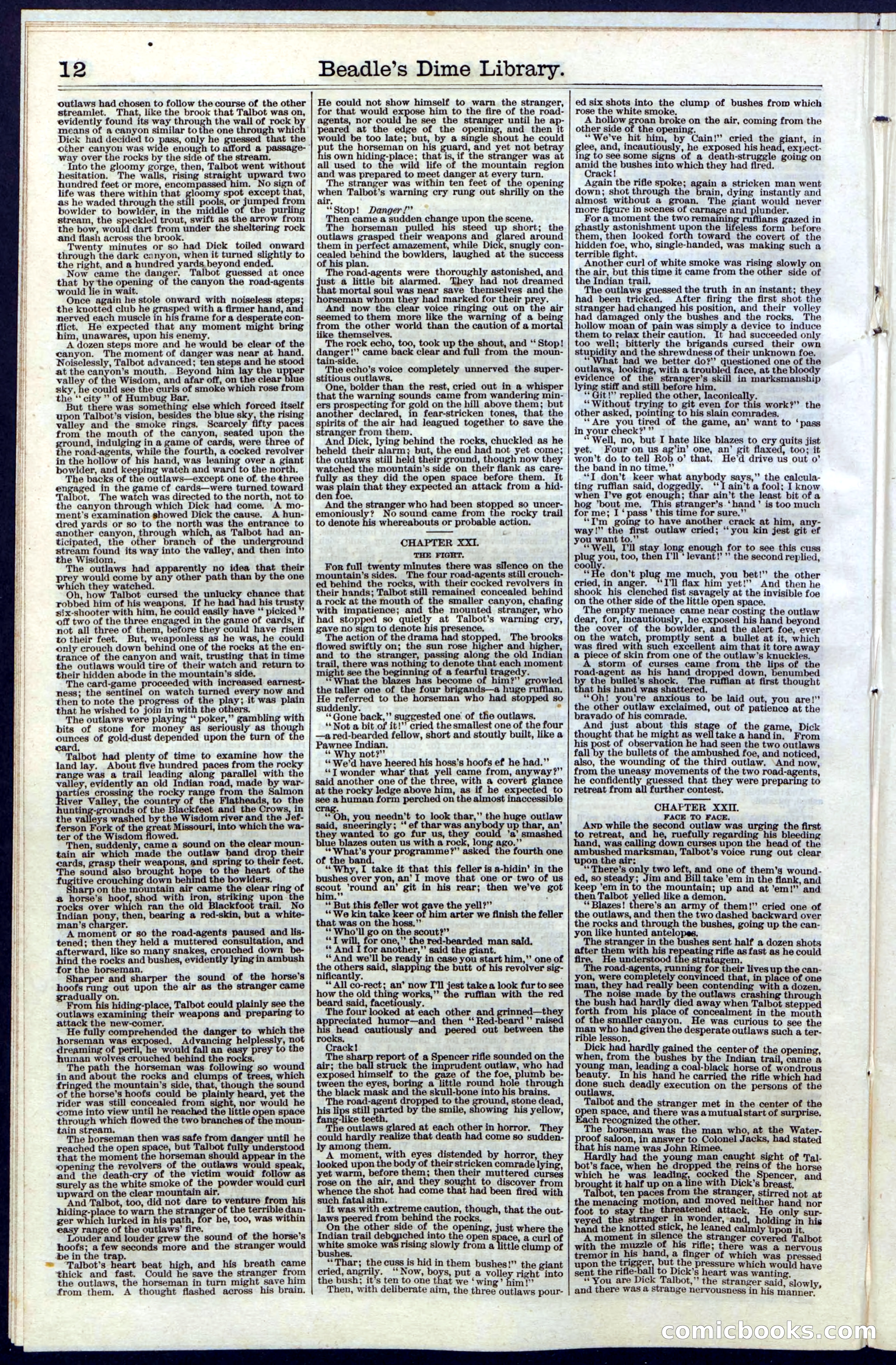 Beadle's New York Dime Library, Vol. III, No. 34 — page 12 of 24
