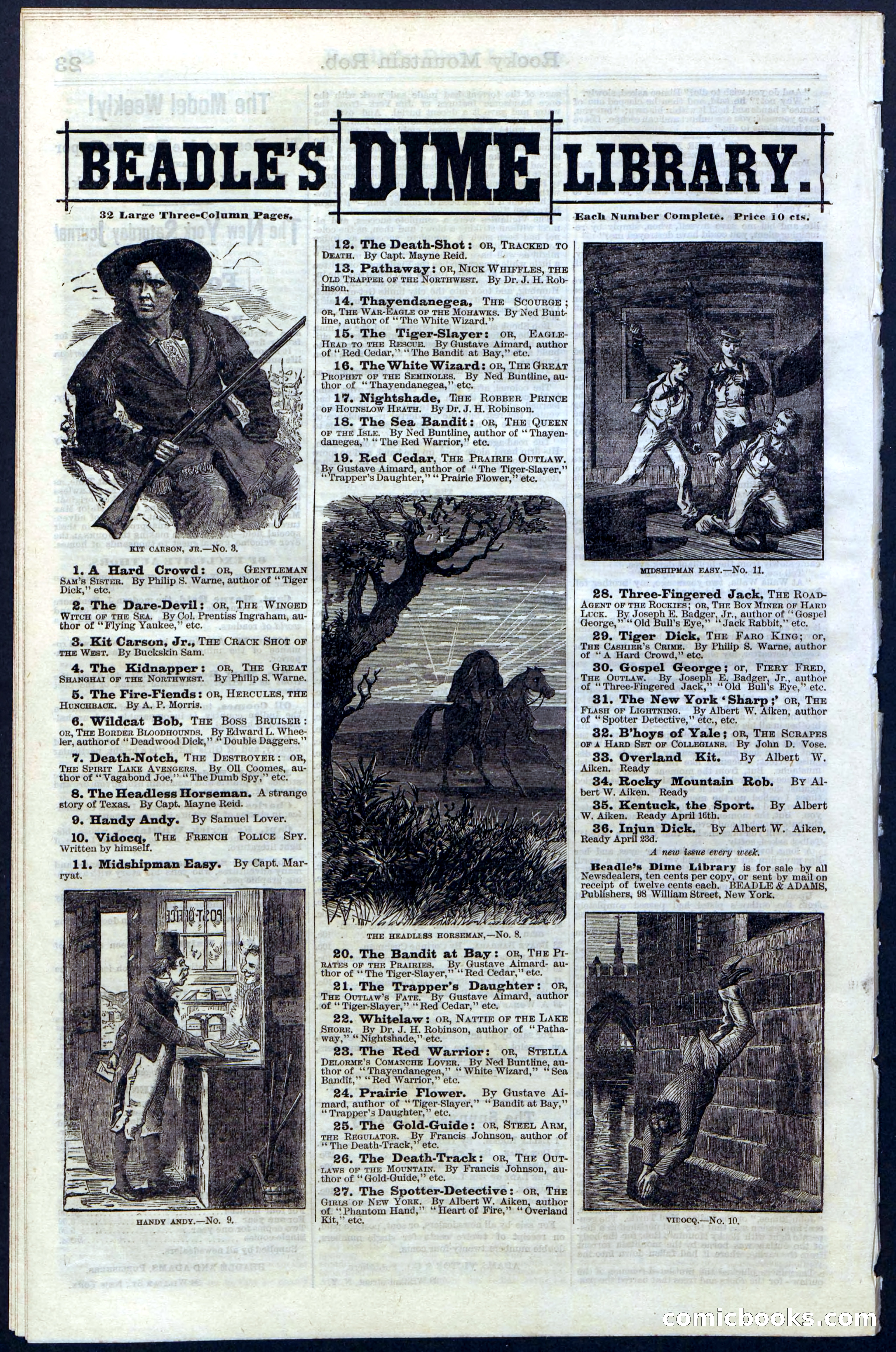Beadle's New York Dime Library, Vol. III, No. 34 — page 24 of 24