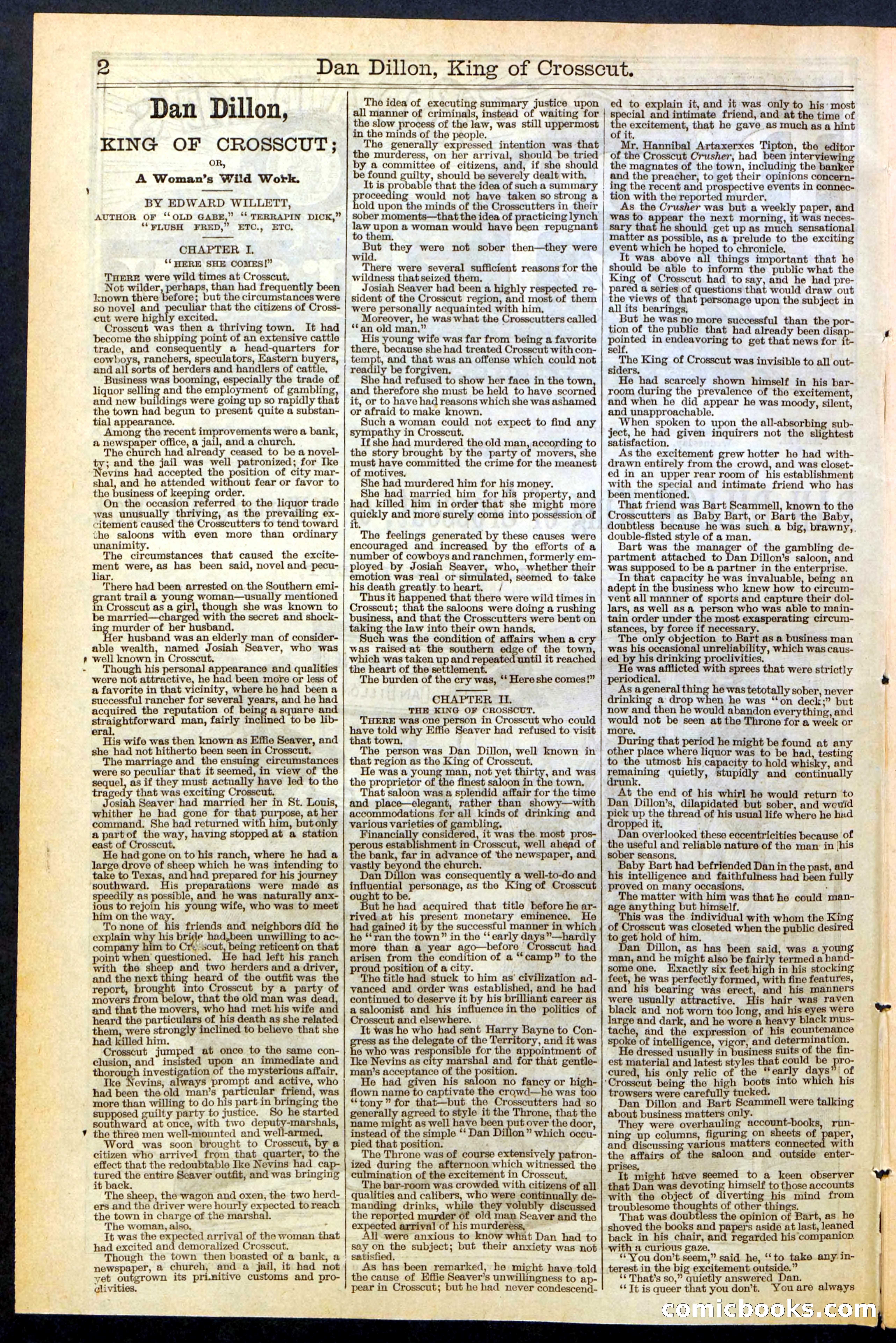 Beadle's Dime Library, No. 348 — page 2 of 32