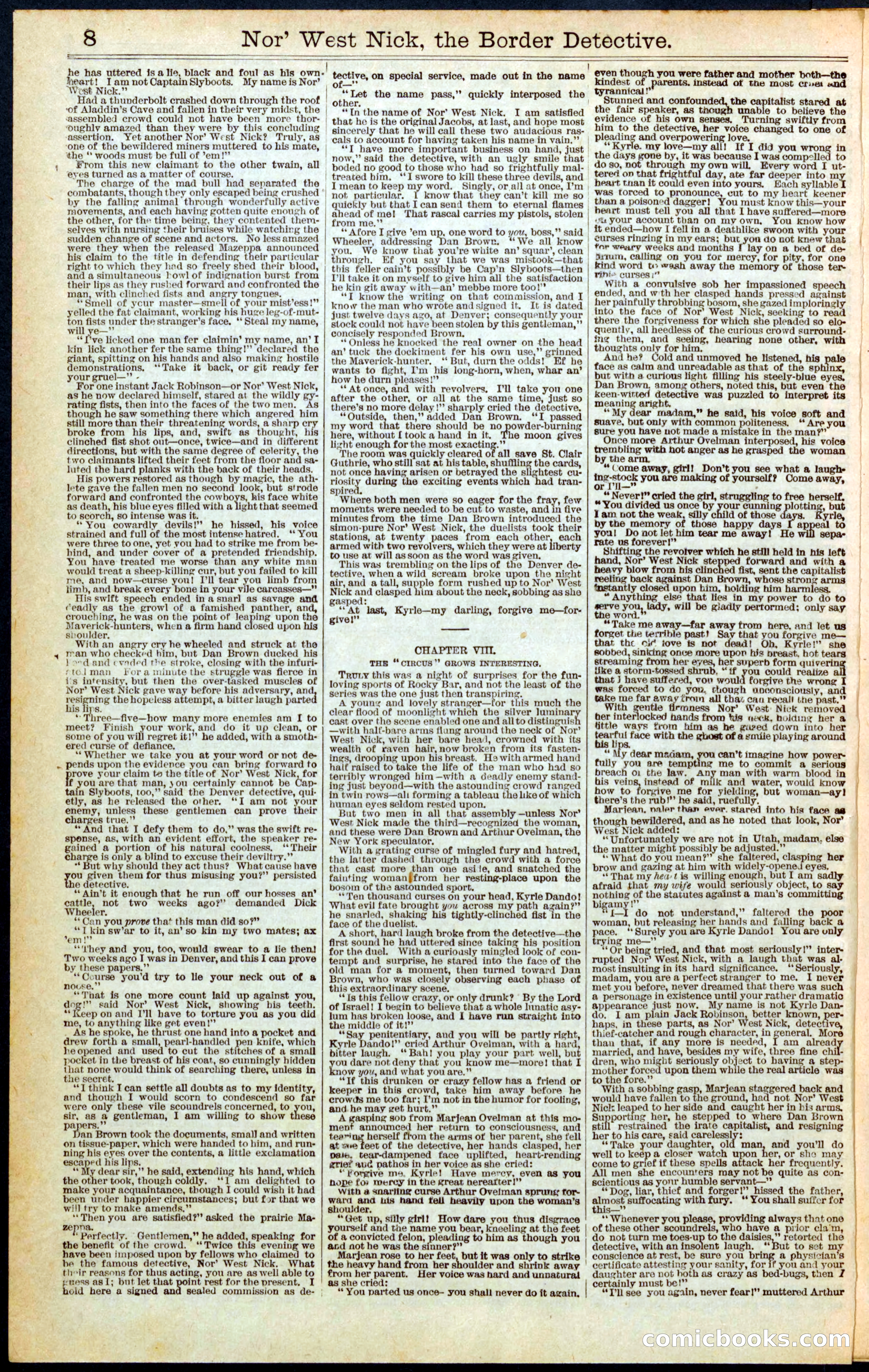 Beadle's Dime Library No. 351 — page 8 of 24