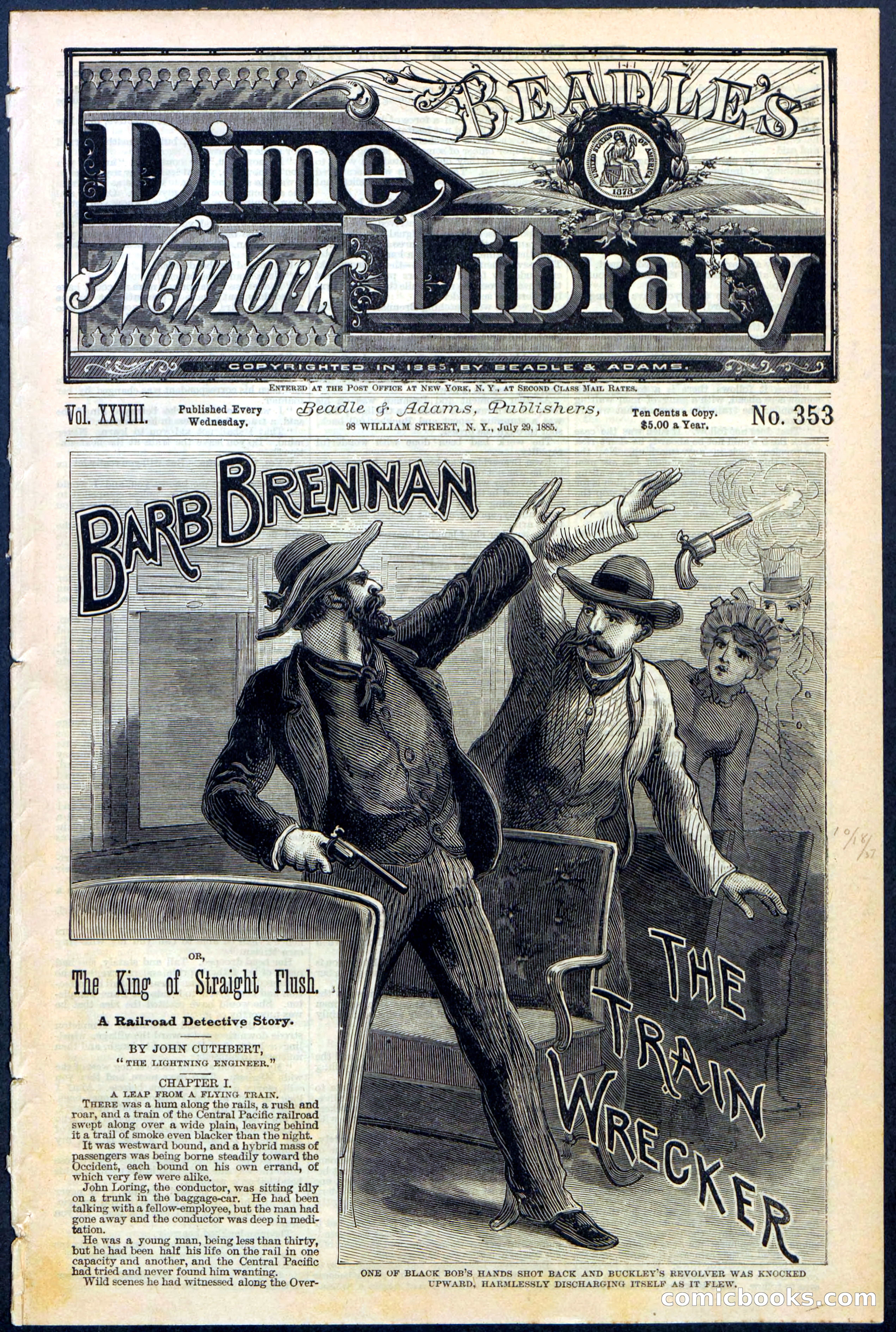 Beadle's New York Dime Library No. 353 — page 1 of 32