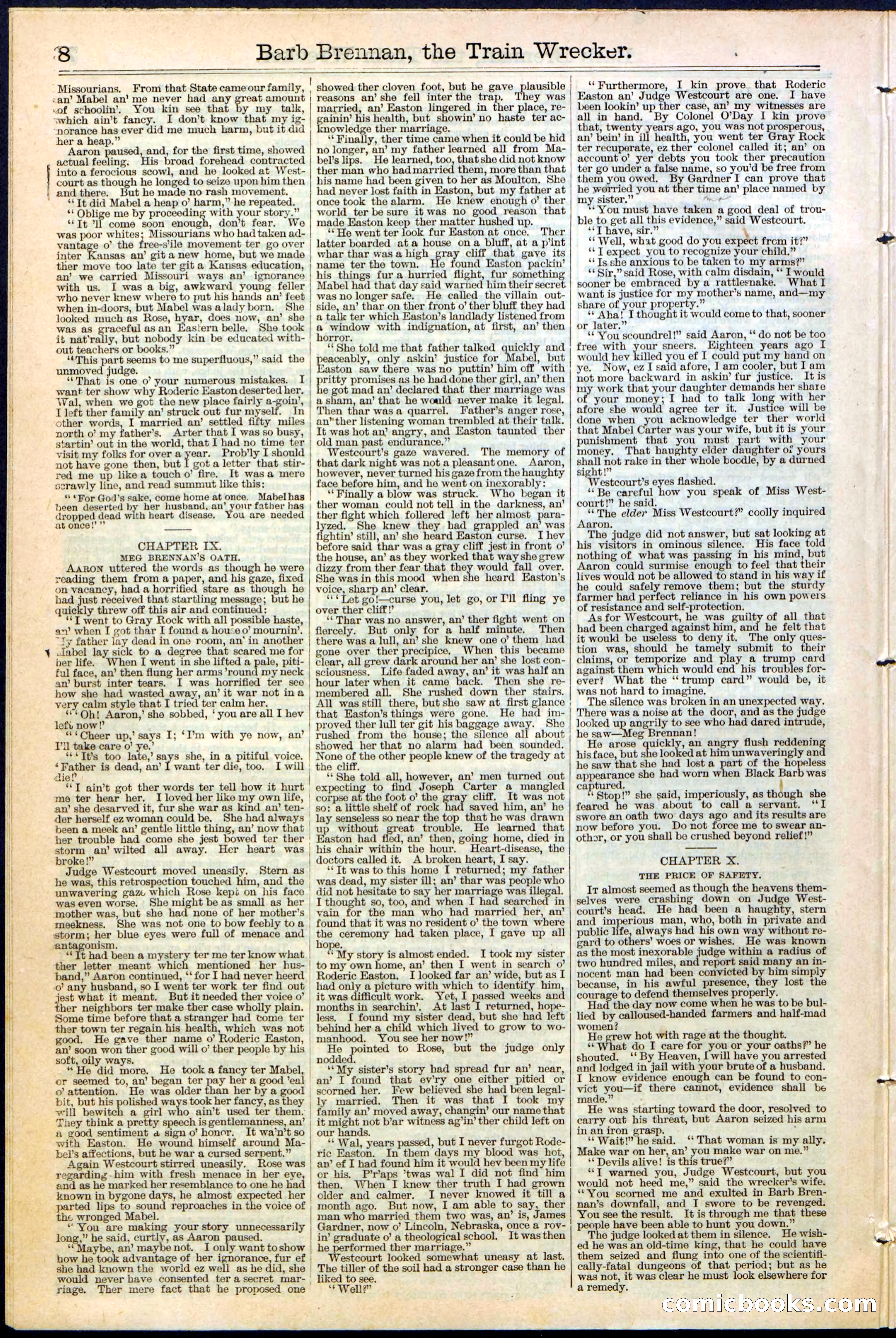 Beadle's New York Dime Library No. 353 — page 8 of 32