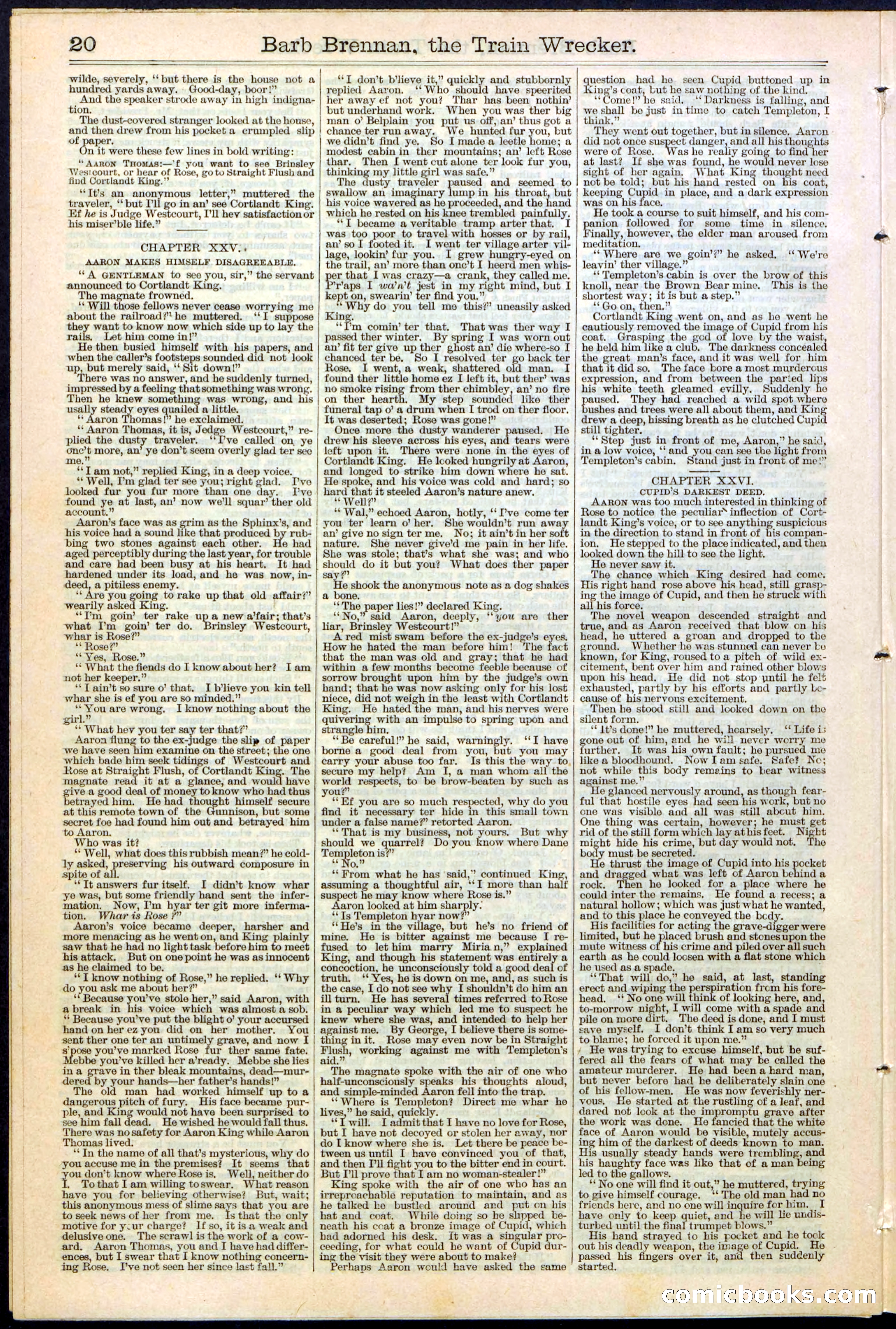 Beadle's New York Dime Library No. 353 — page 20 of 32