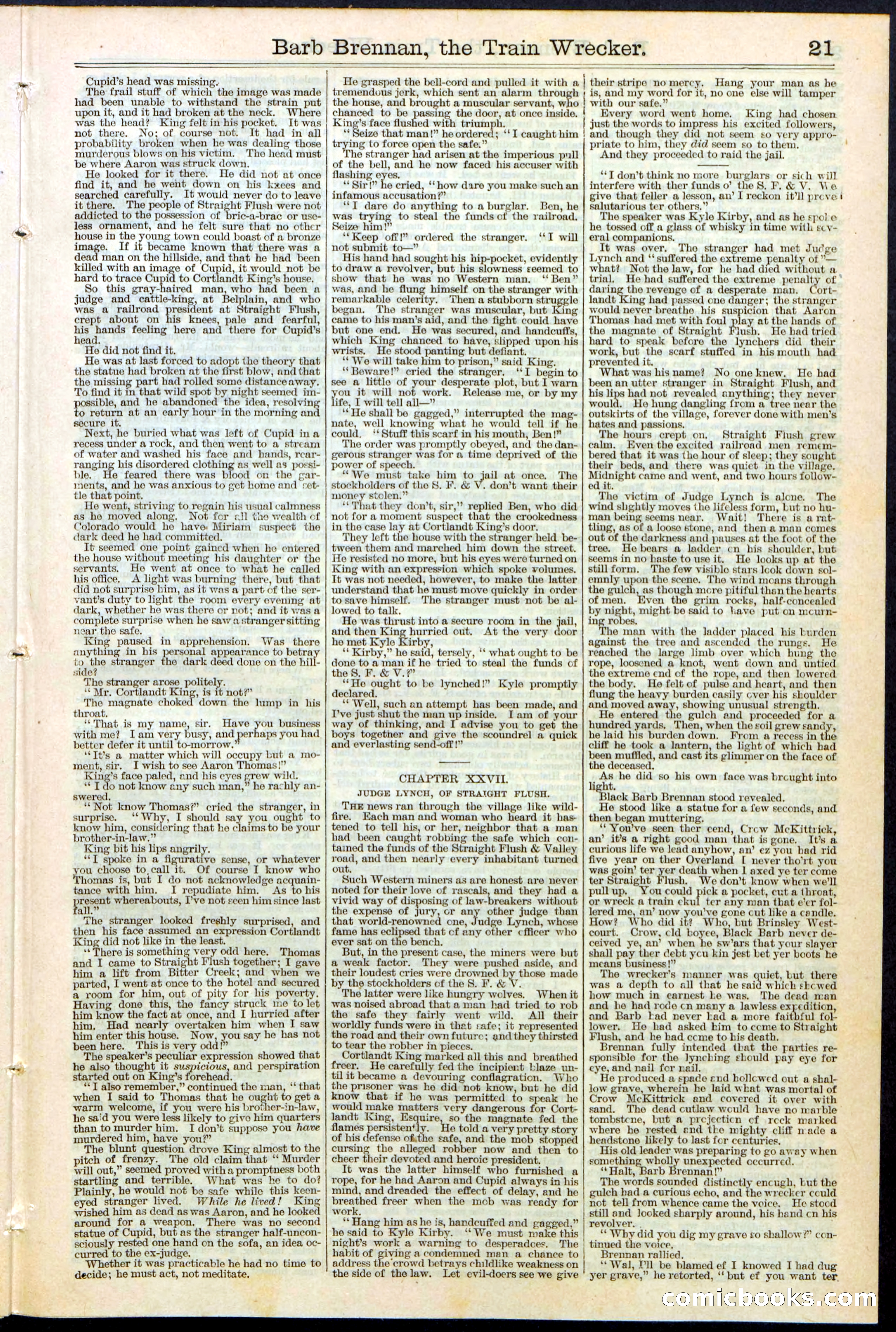 Beadle's New York Dime Library No. 353 — page 21 of 32