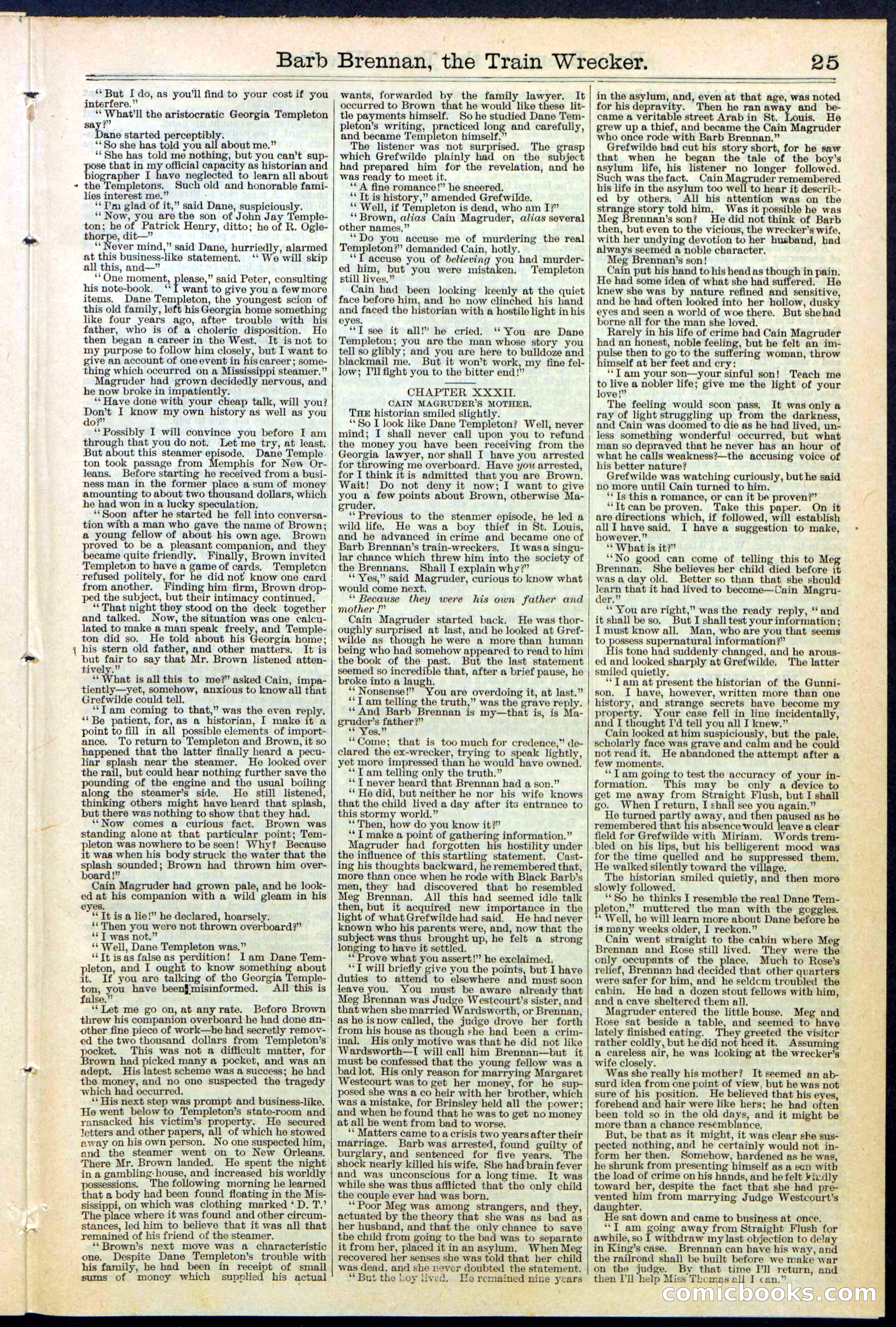 Beadle's New York Dime Library No. 353 — page 25 of 32
