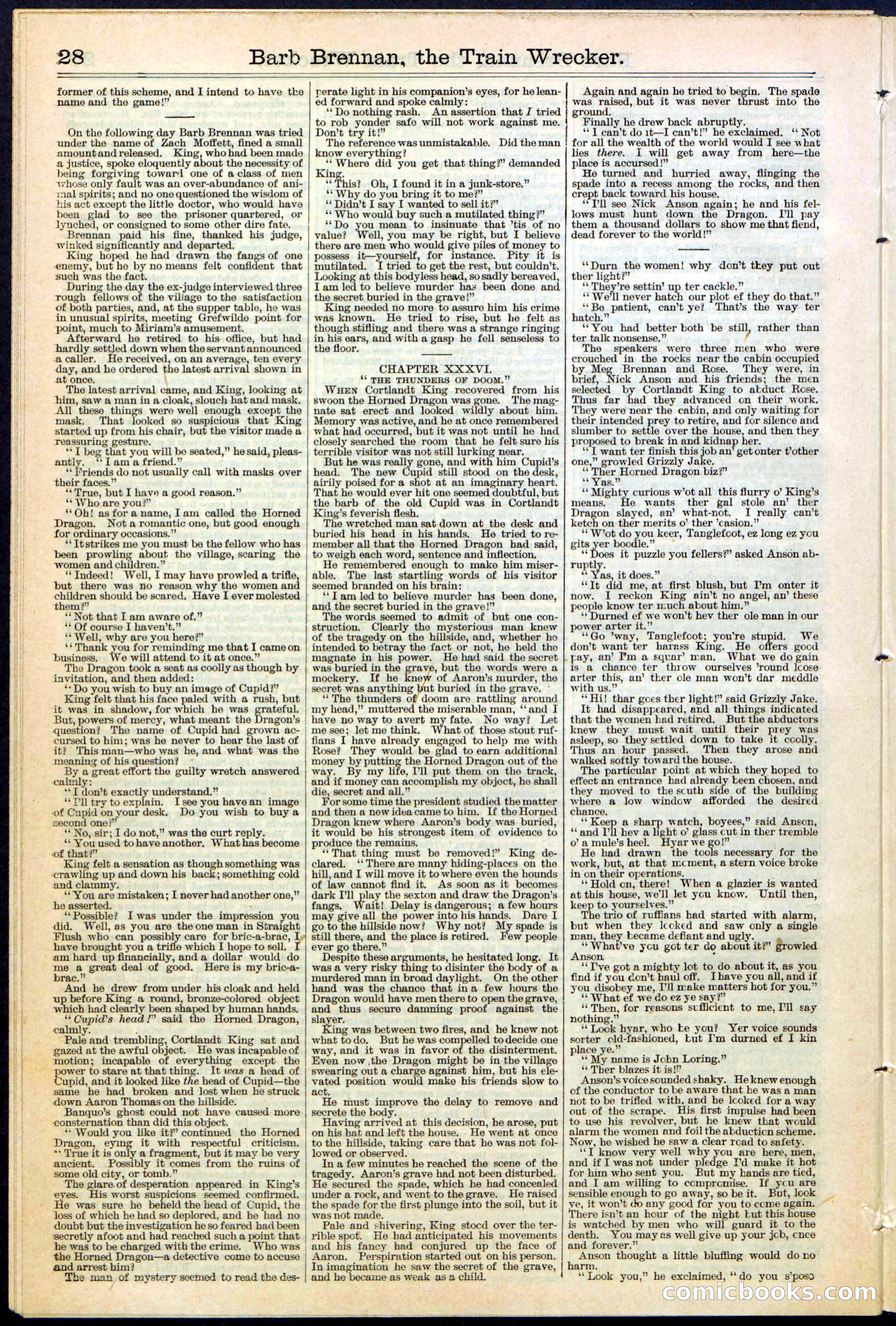 Beadle's New York Dime Library No. 353 — page 28 of 32