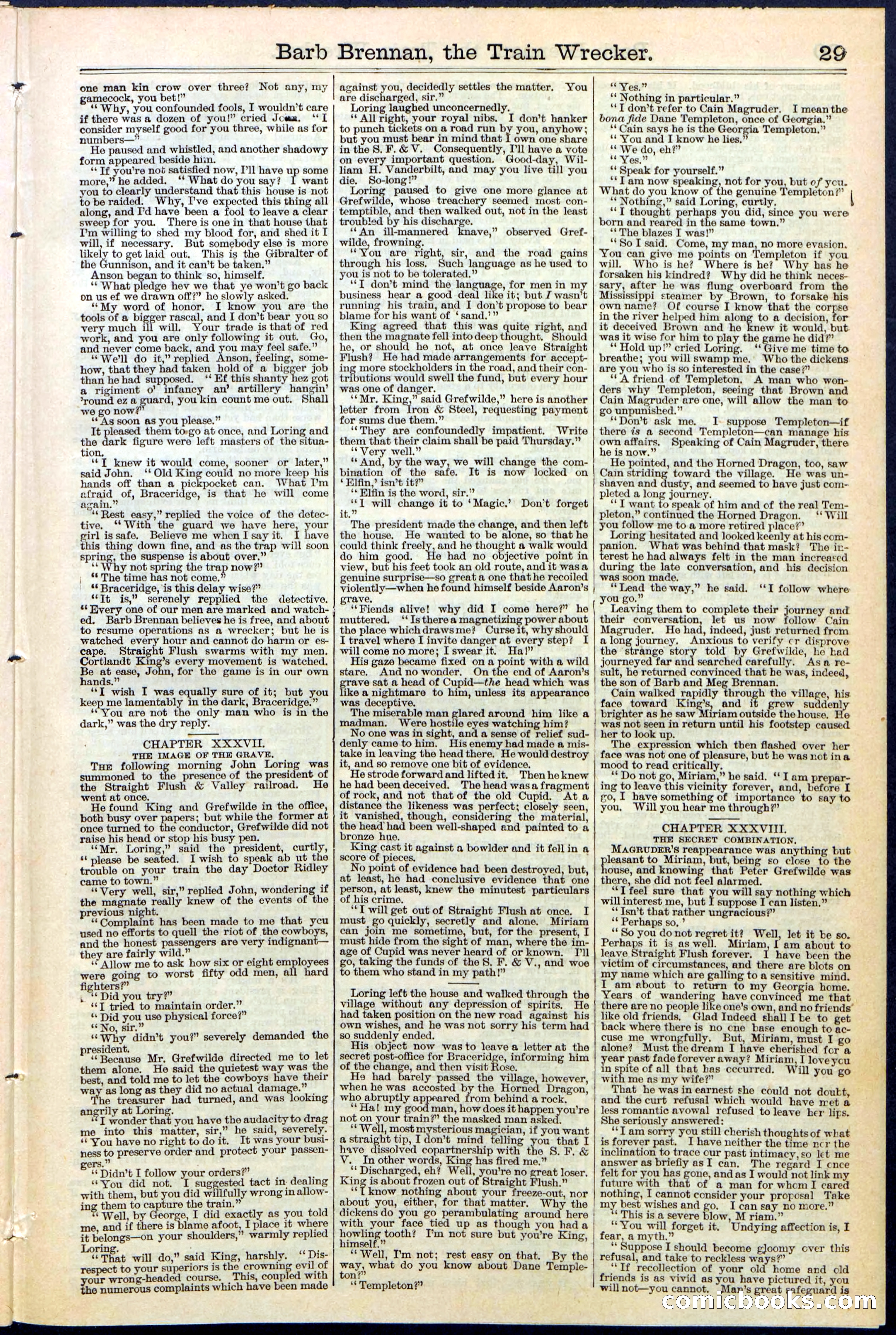 Beadle's New York Dime Library No. 353 — page 29 of 32