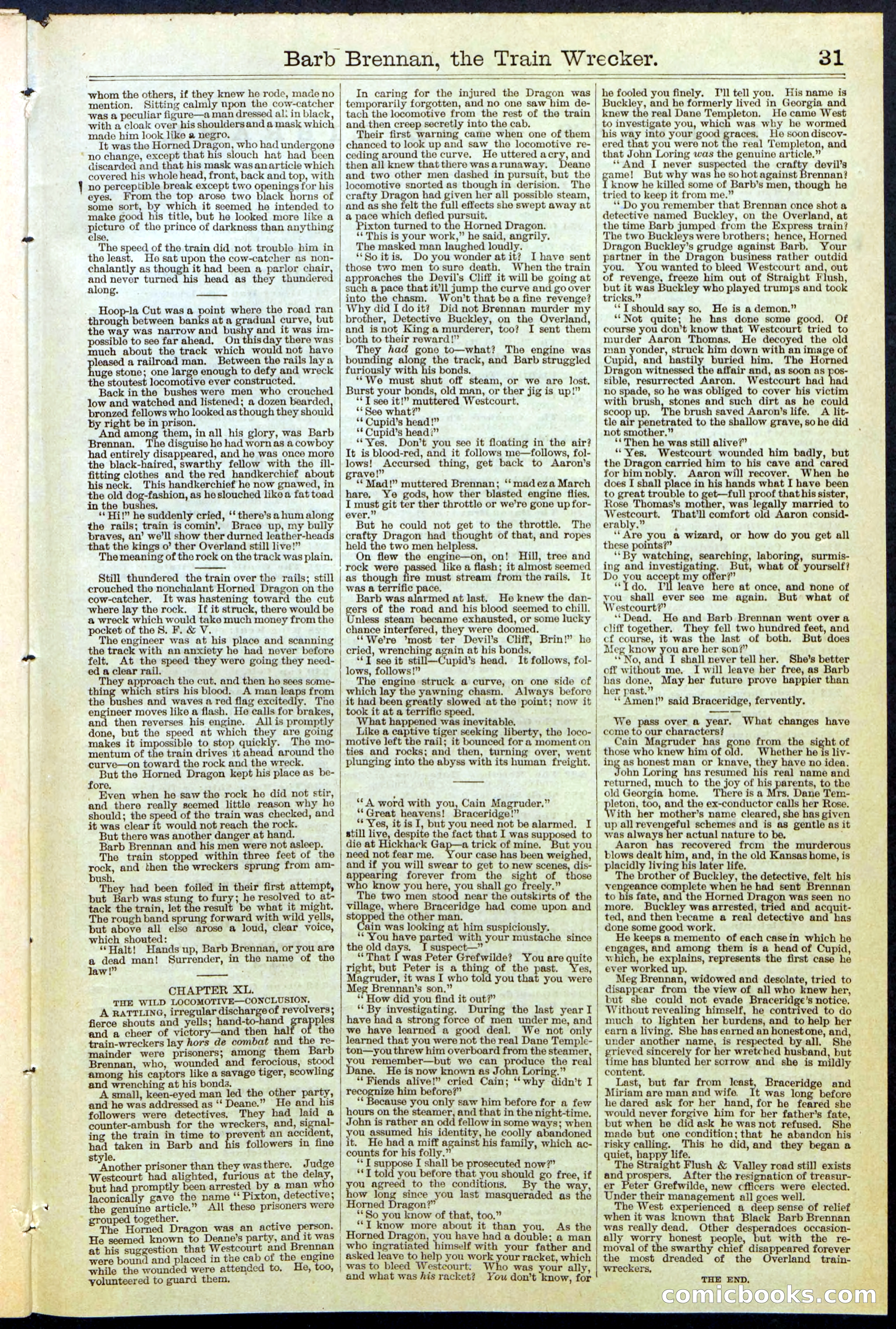 Beadle's New York Dime Library No. 353 — page 31 of 32