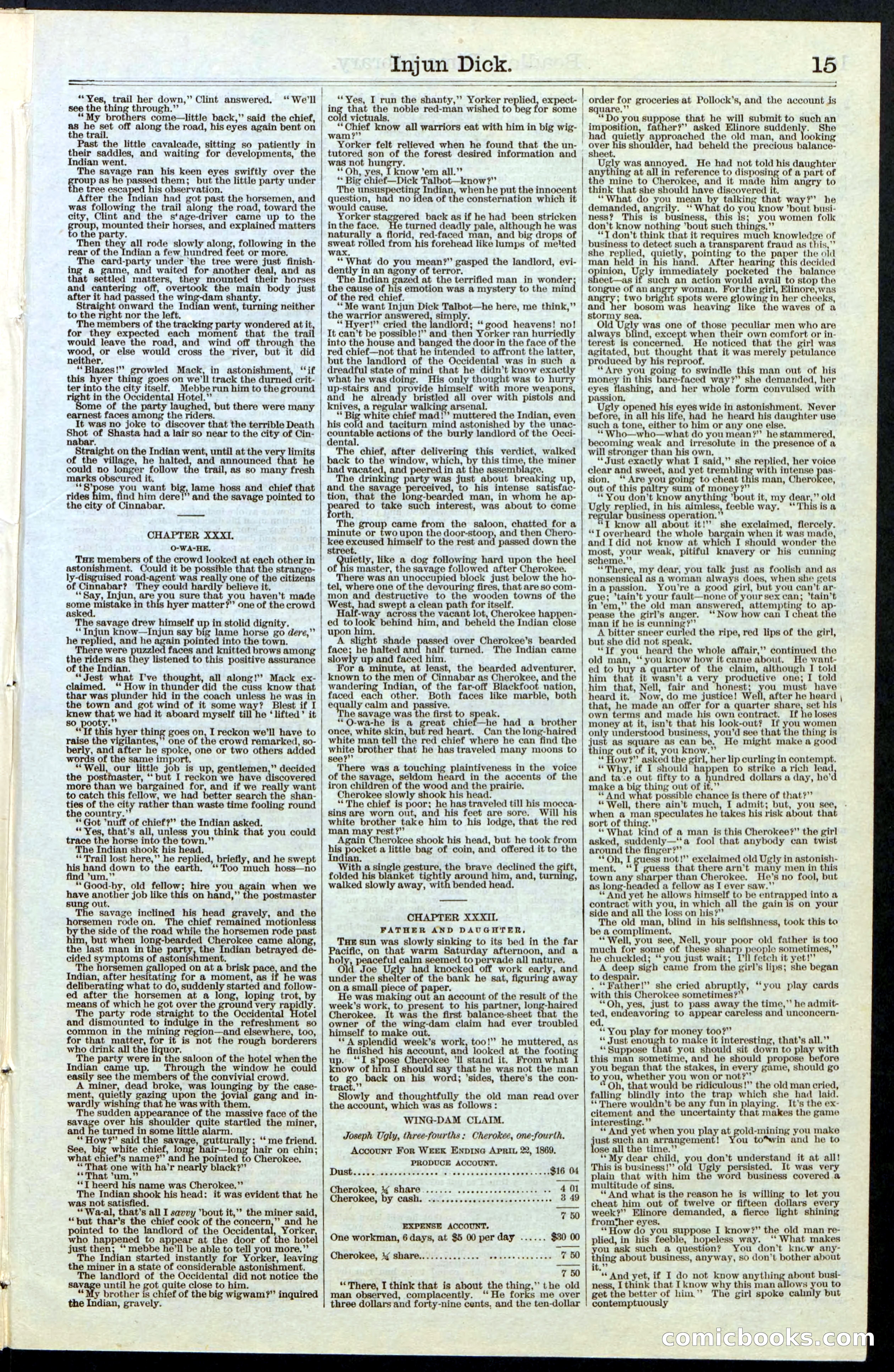 Beadle's New York Dime Library, No. 36 — page 15 of 24