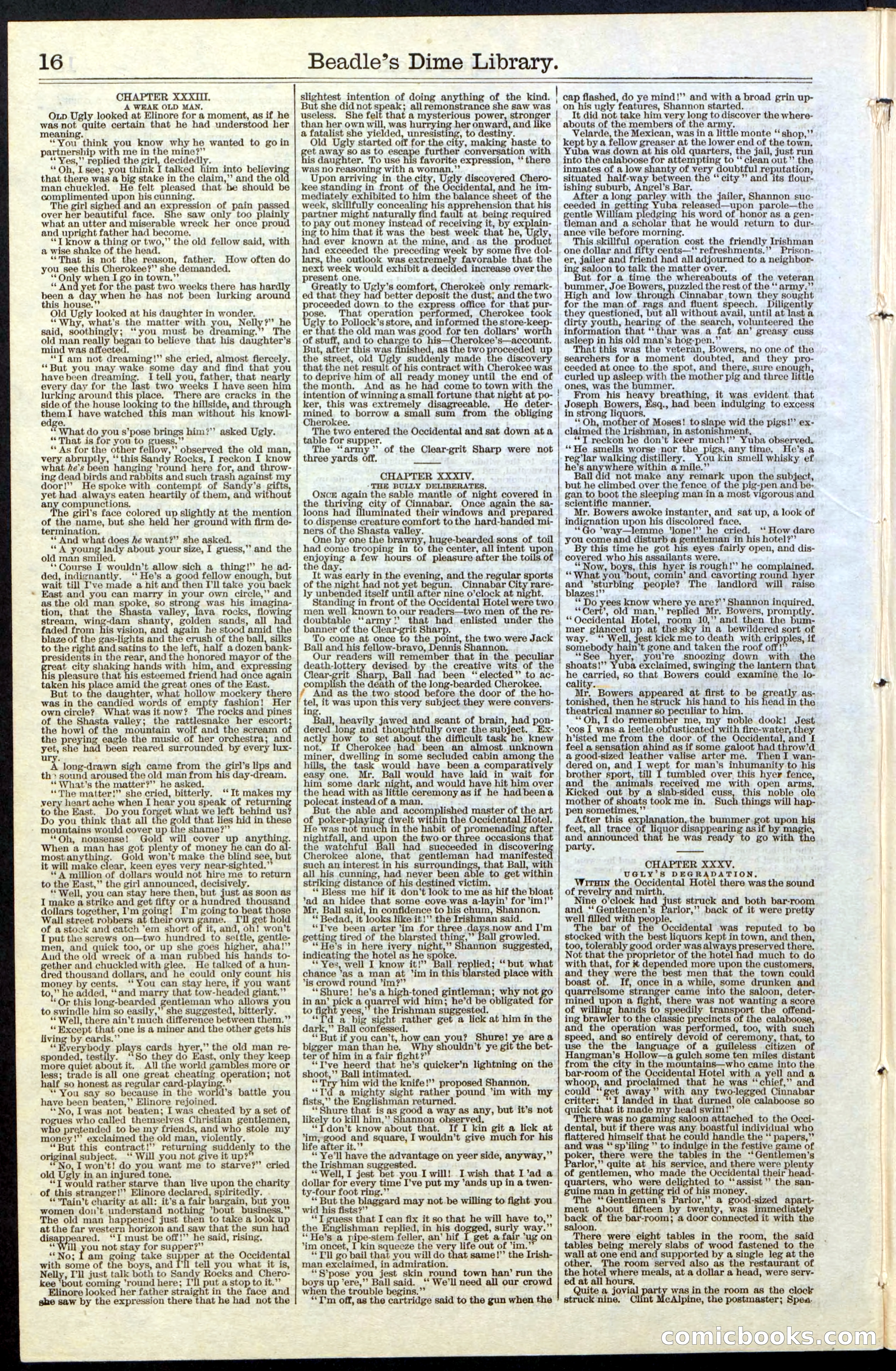 Beadle's New York Dime Library, No. 36 — page 16 of 24