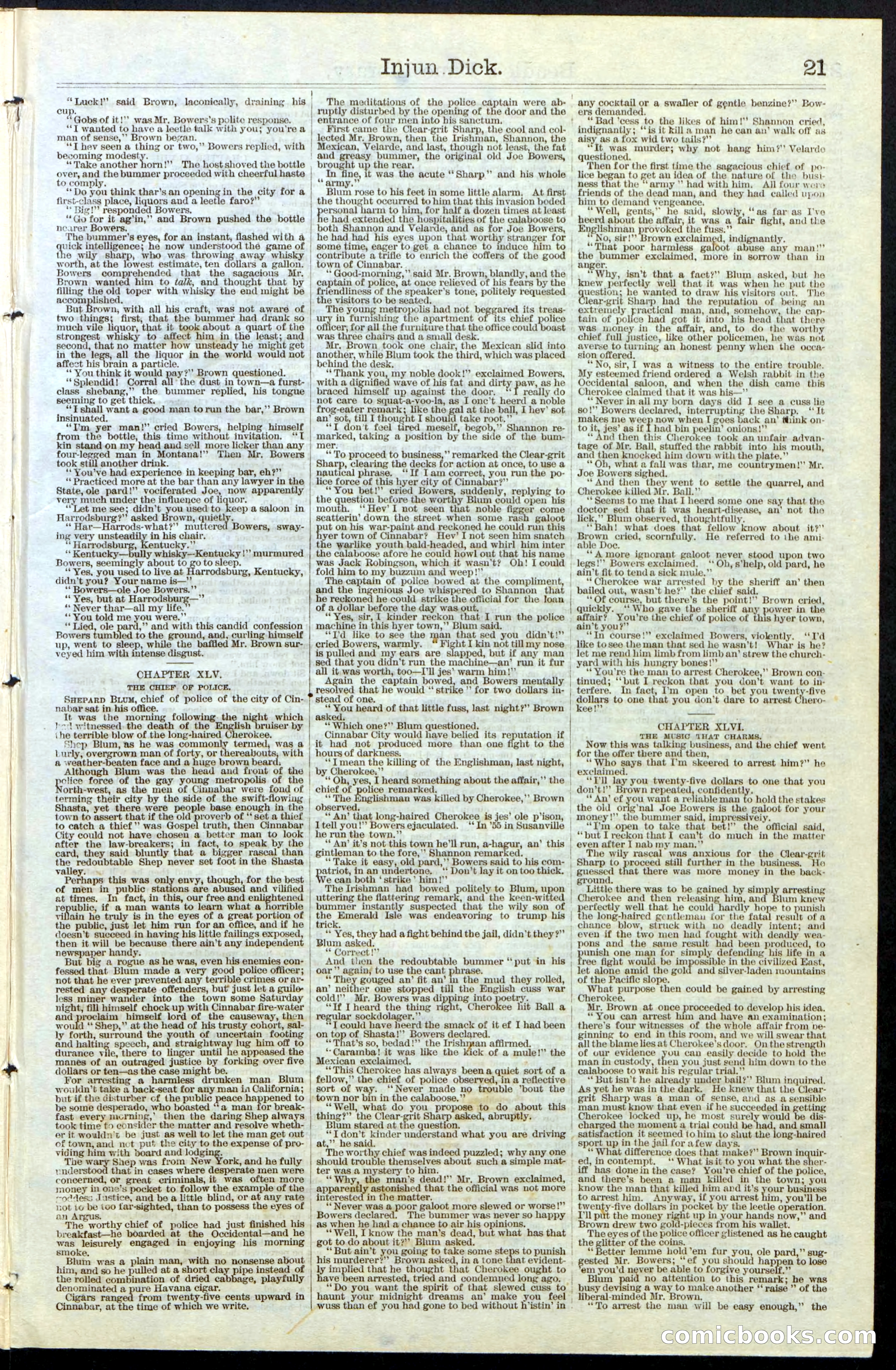 Beadle's New York Dime Library, No. 36 — page 21 of 24