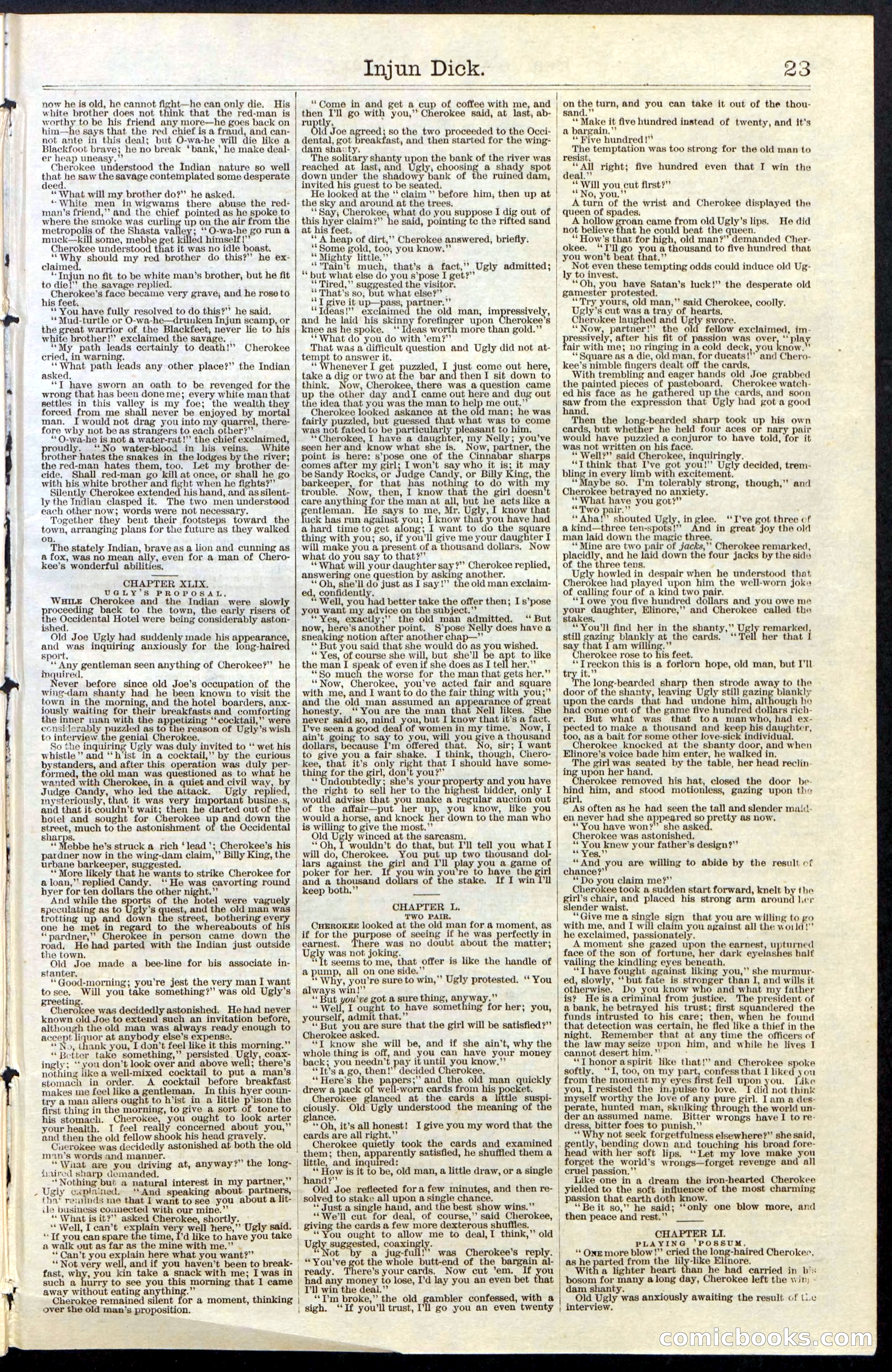 Beadle's New York Dime Library, No. 36 — page 23 of 24