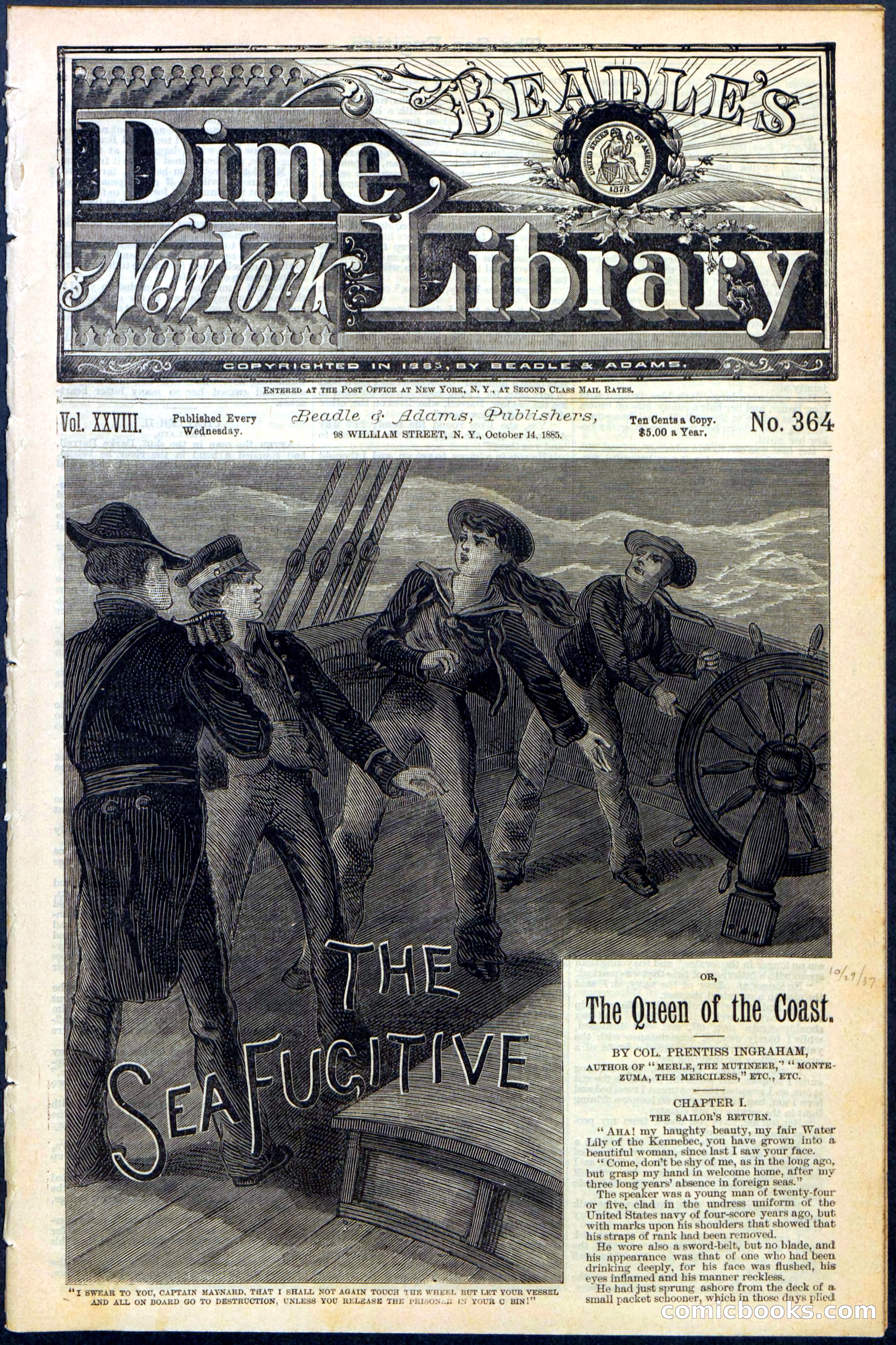Beadle's Dime Library No. 364