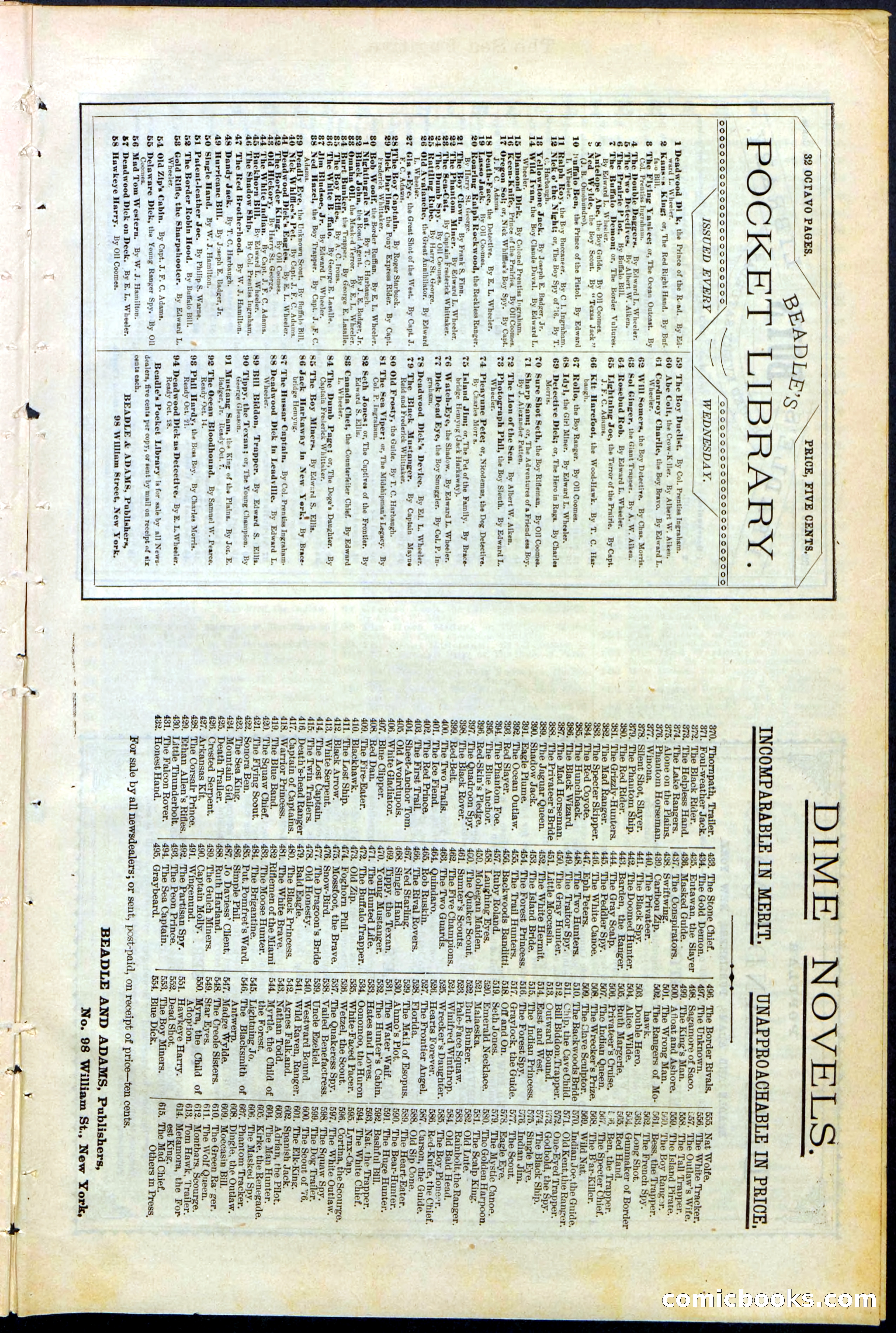 Beadle's Dime Library No. 364 — page 29 of 32