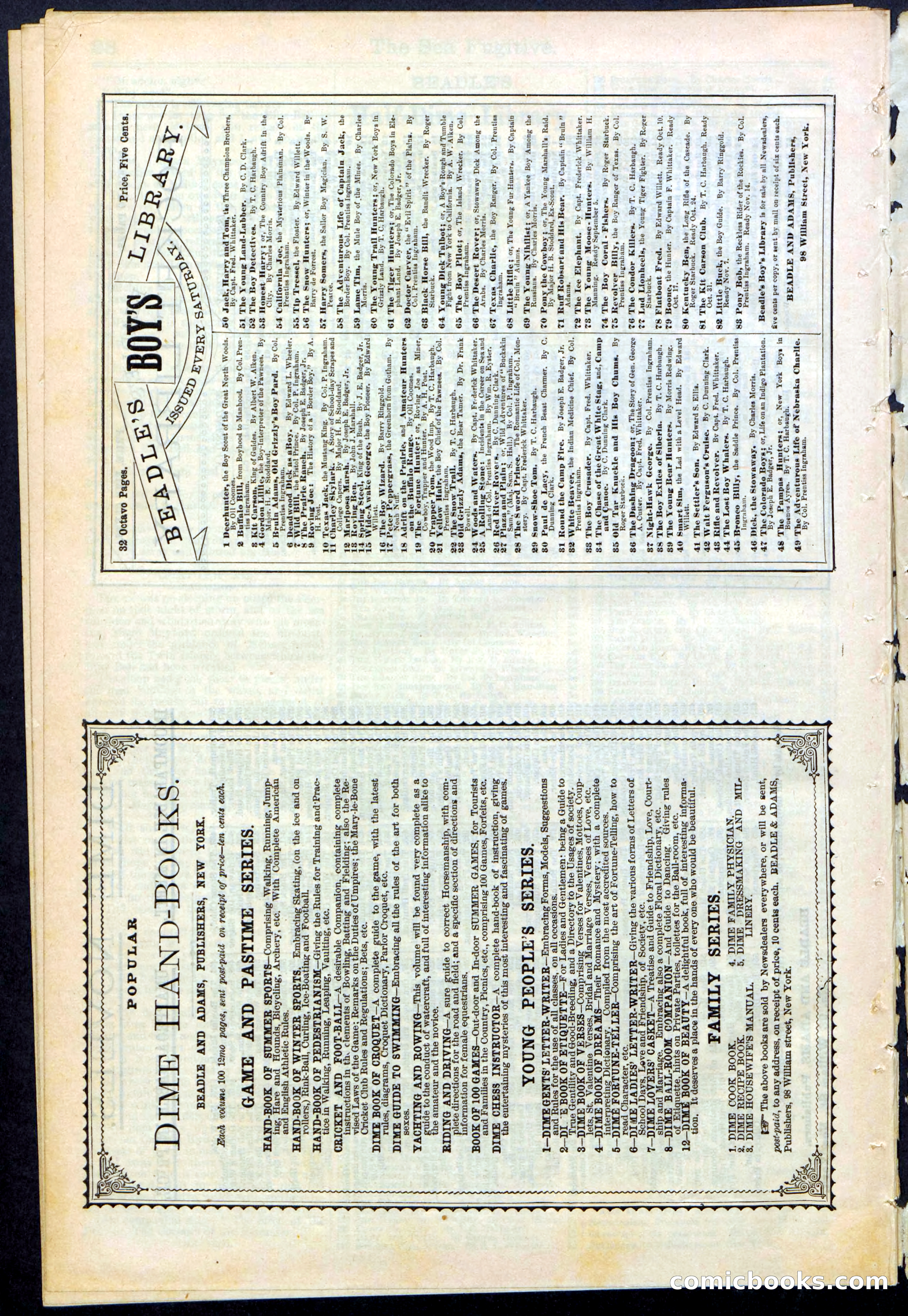 Beadle's Dime Library No. 364 — page 30 of 32