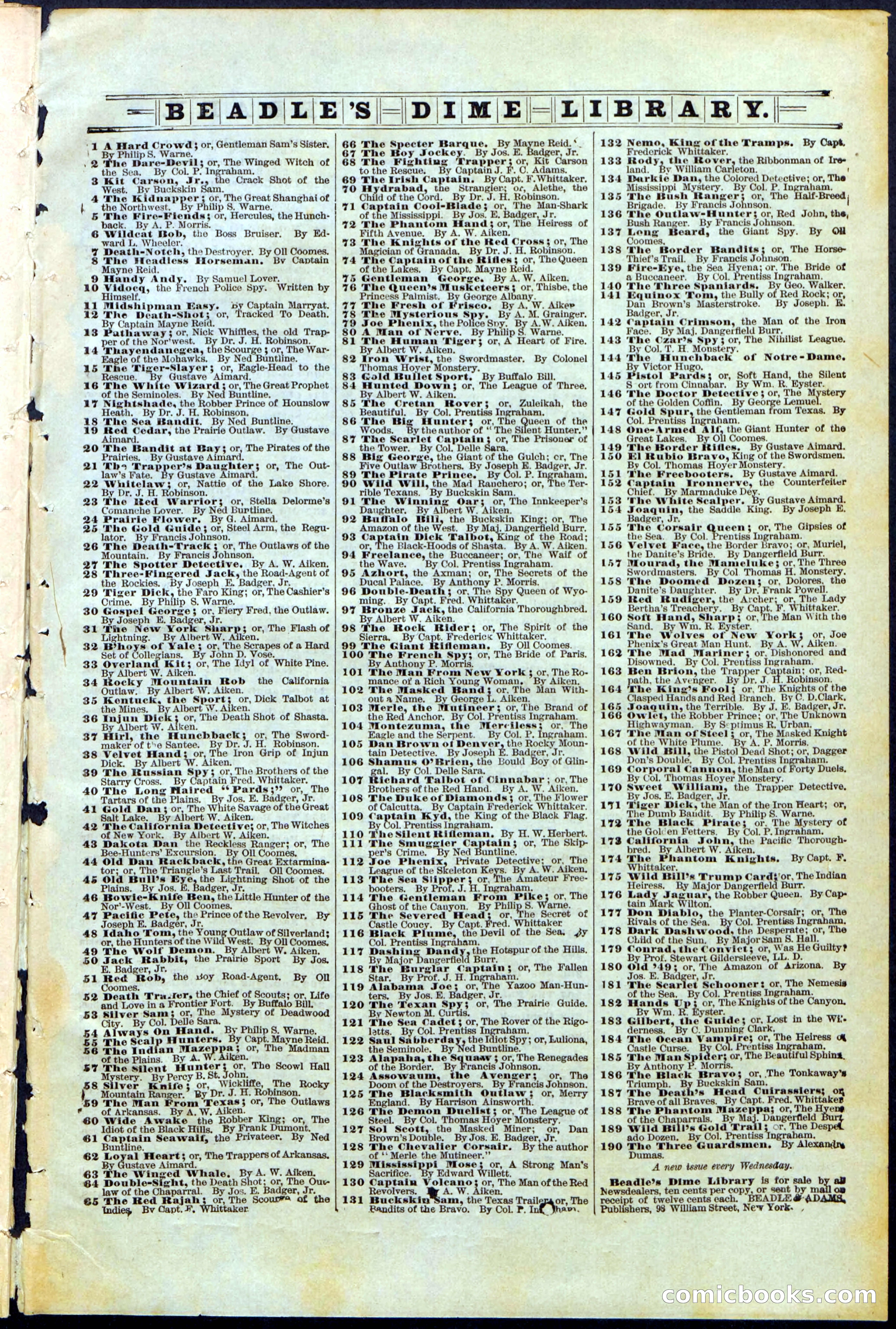 Beadle's Dime Library No. 364 — page 31 of 32