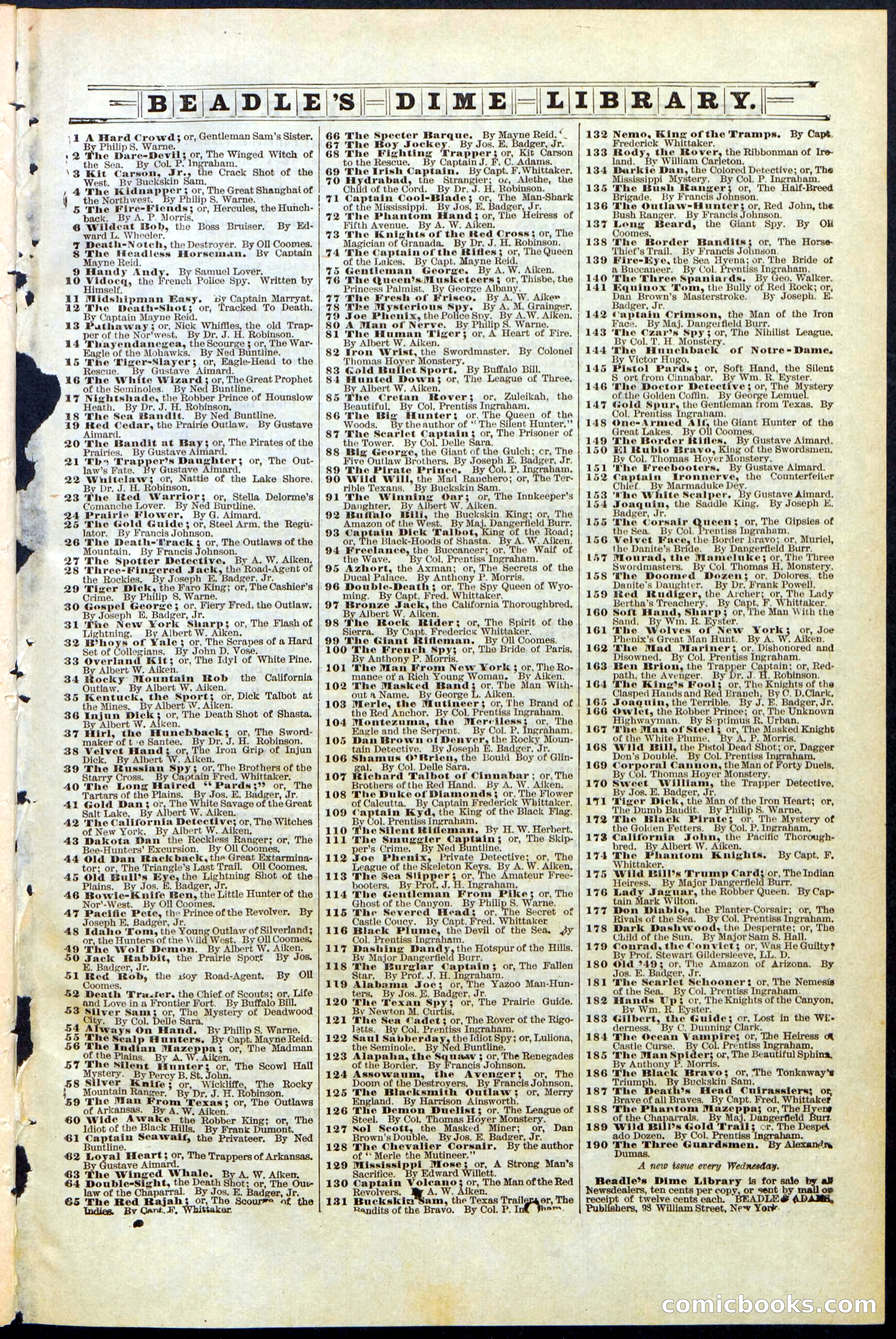 Beadle's New York Dime Library No. 365 — page 31 of 32
