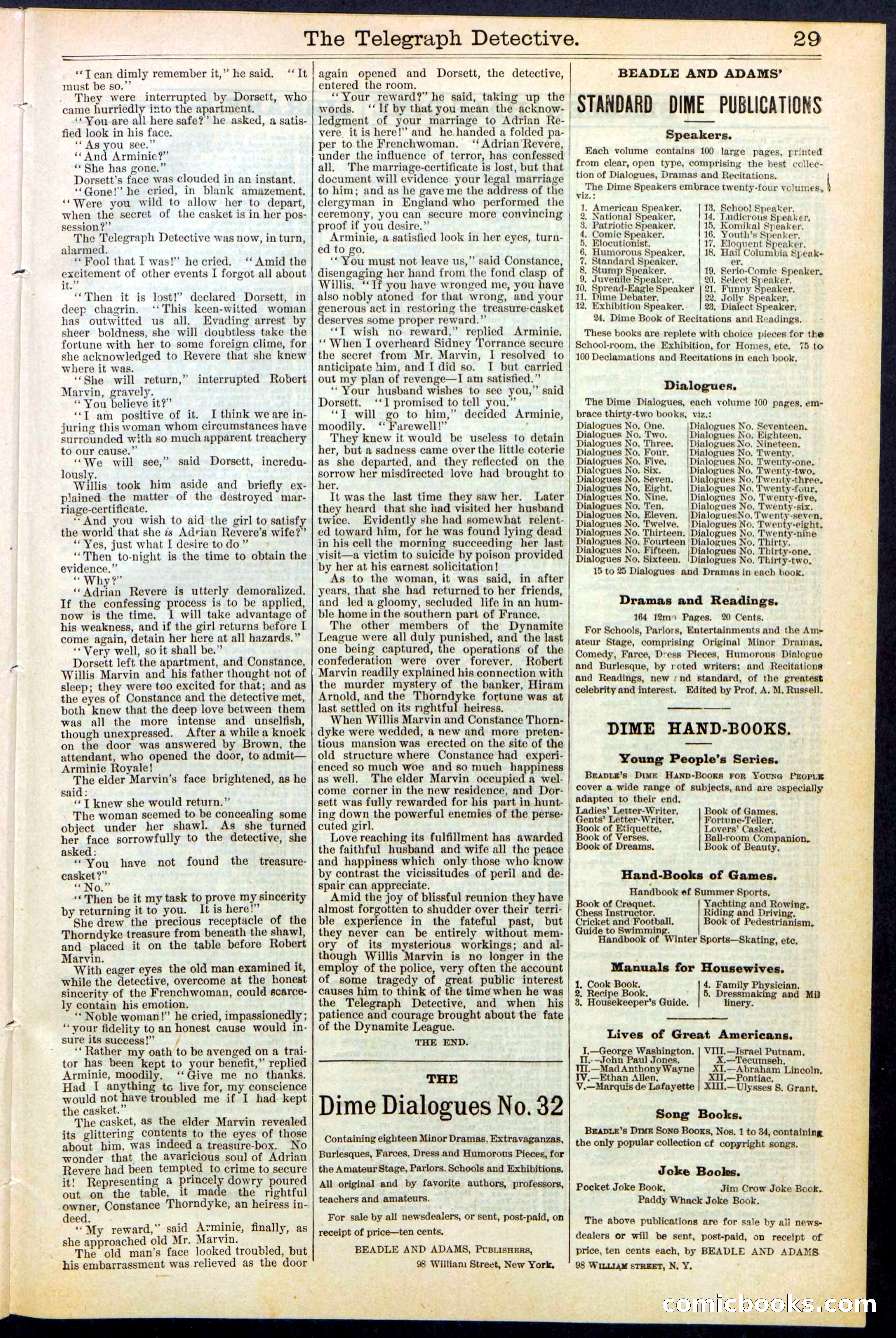 Beadle's Dime Library No. 366 — page 29 of 32