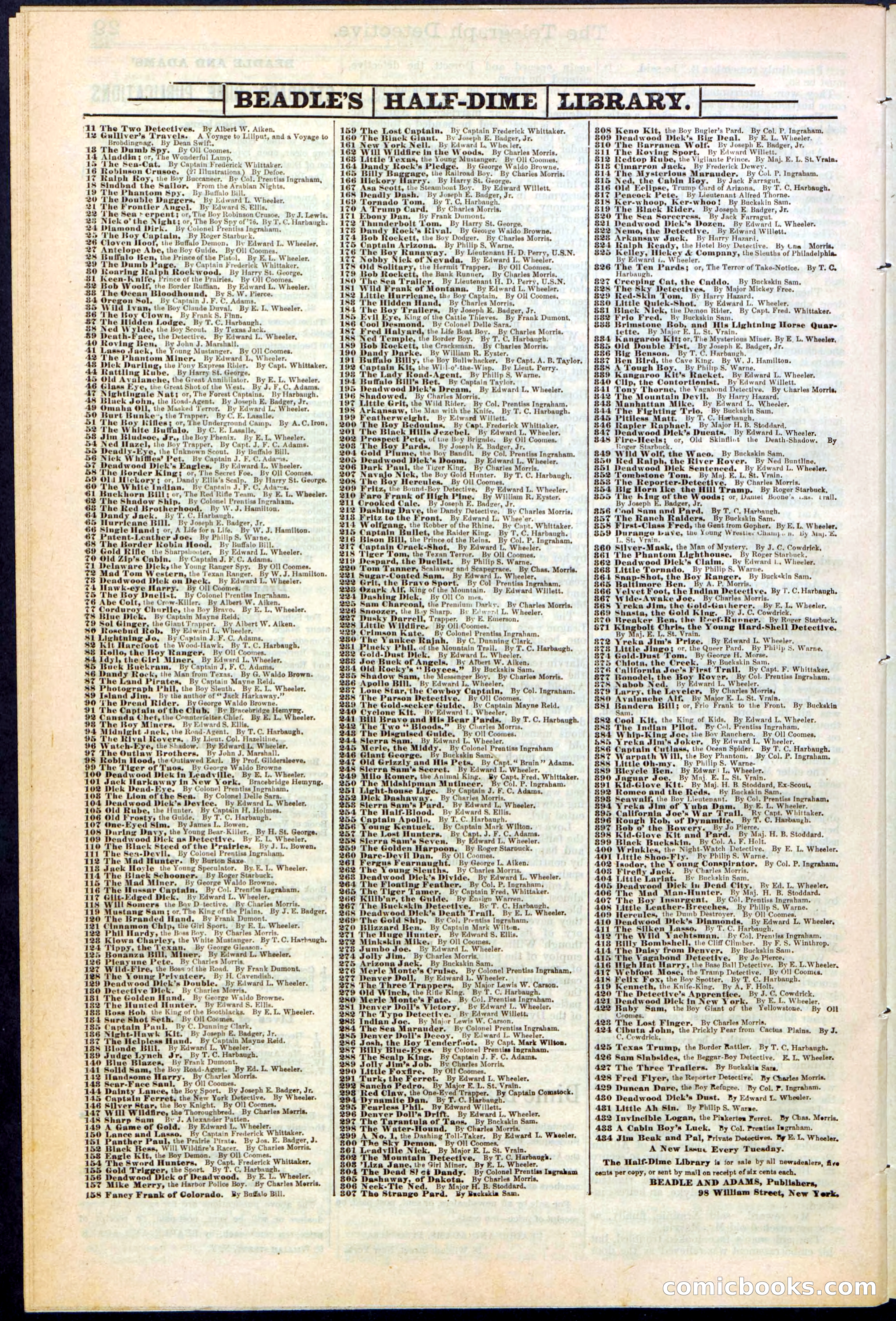 Beadle's Dime Library No. 366 — page 30 of 32
