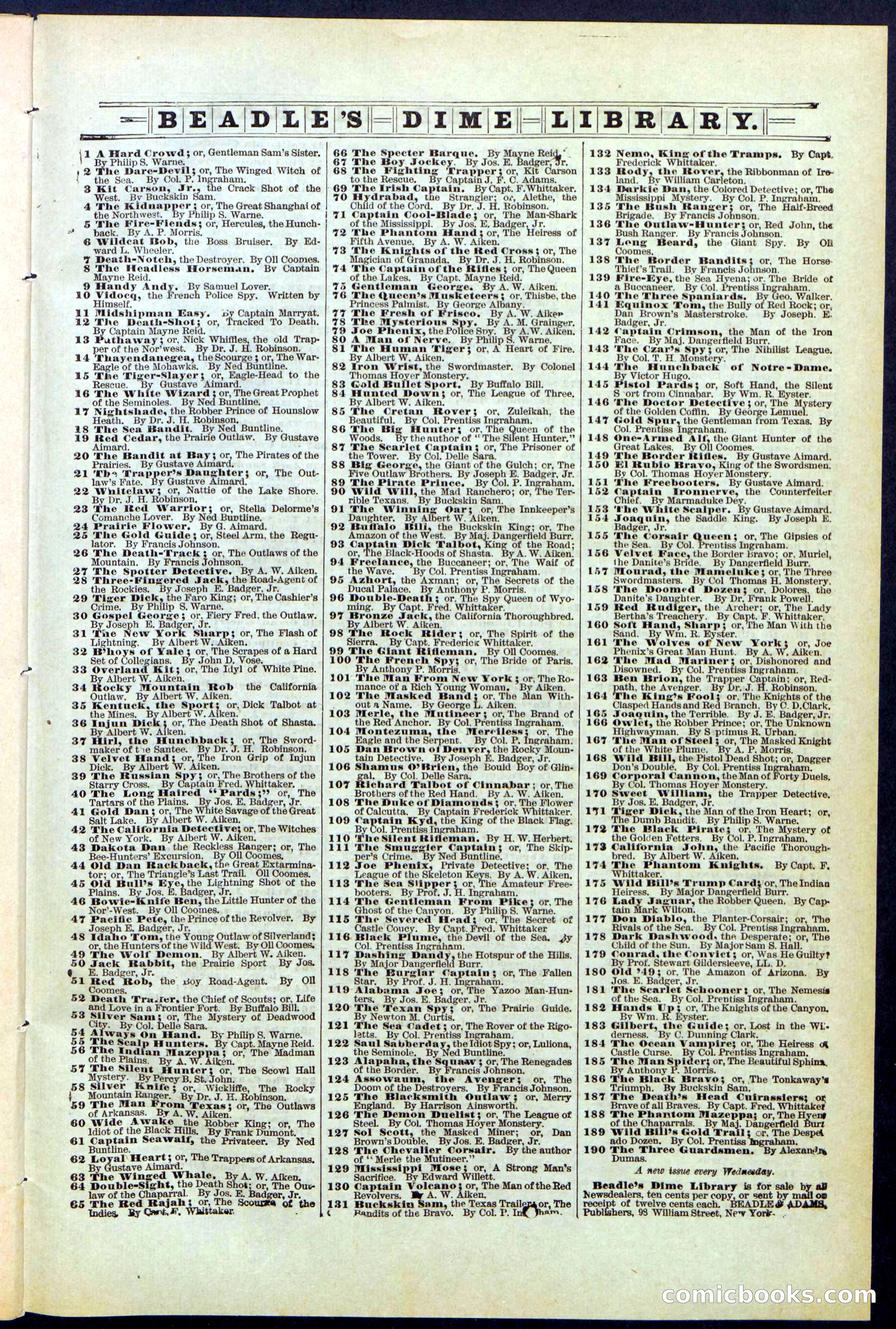 Beadle's Dime Library No. 366 — page 31 of 32
