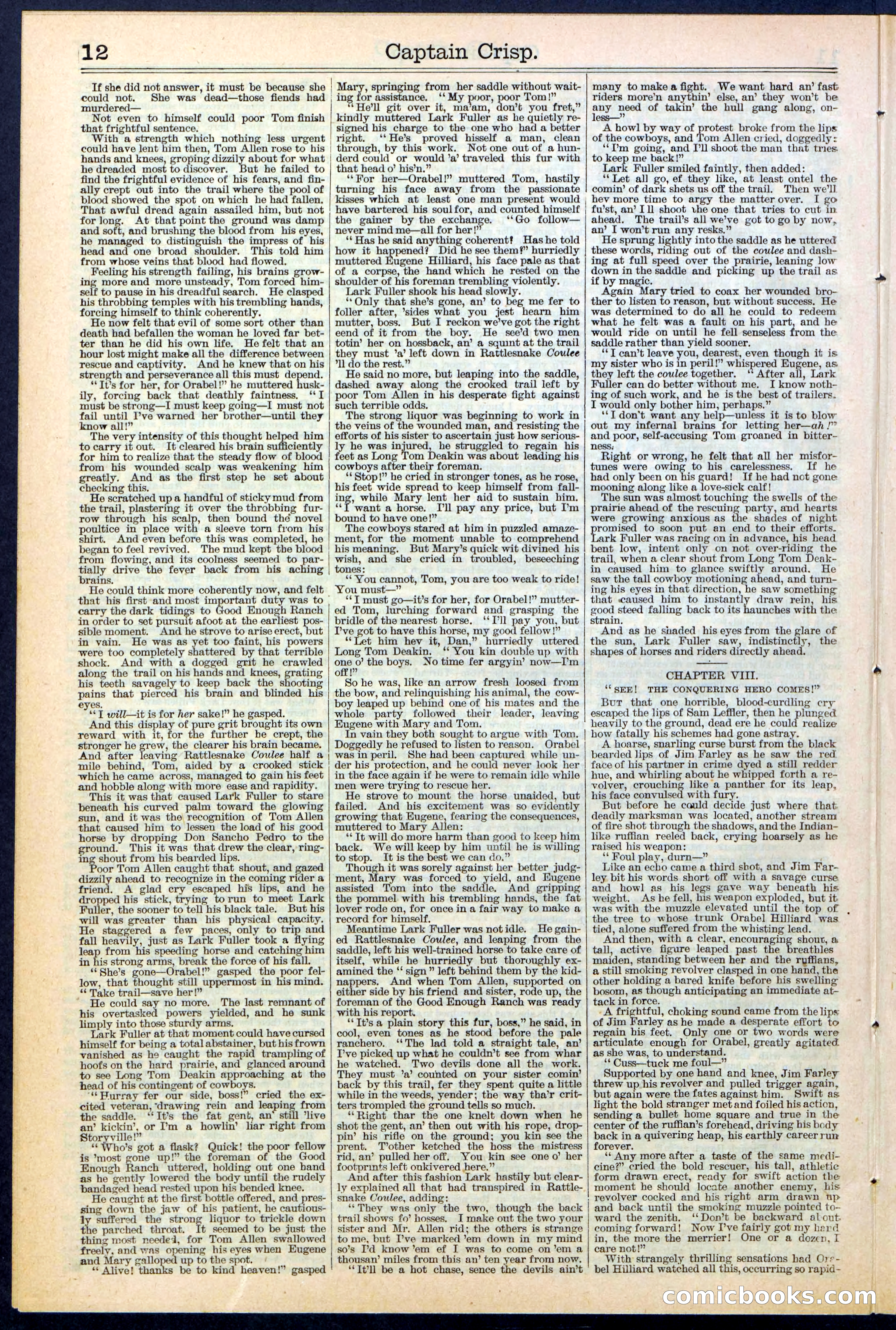 Beadle's Dime Library No. 372 — page 12 of 32