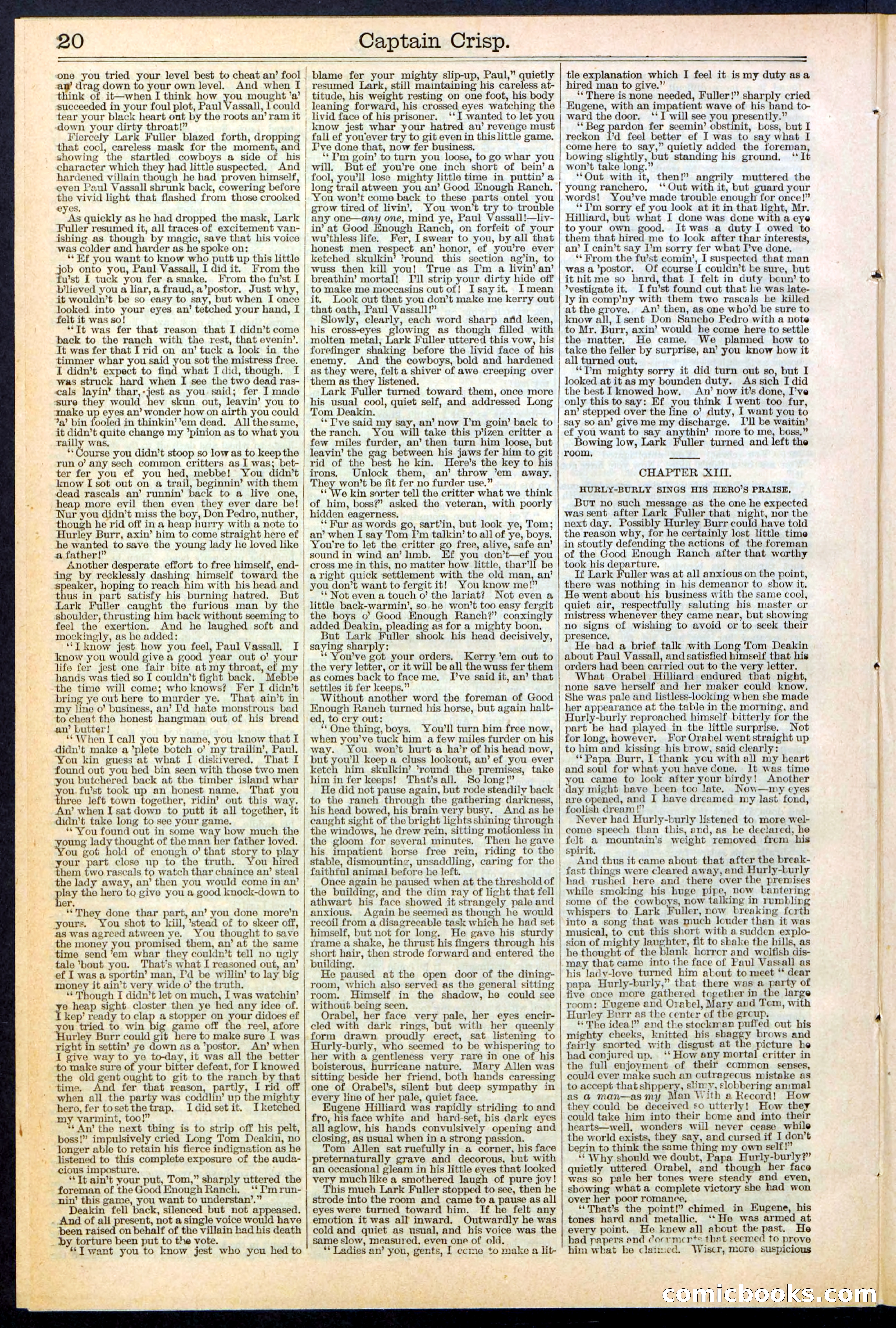 Beadle's Dime Library No. 372 — page 20 of 32