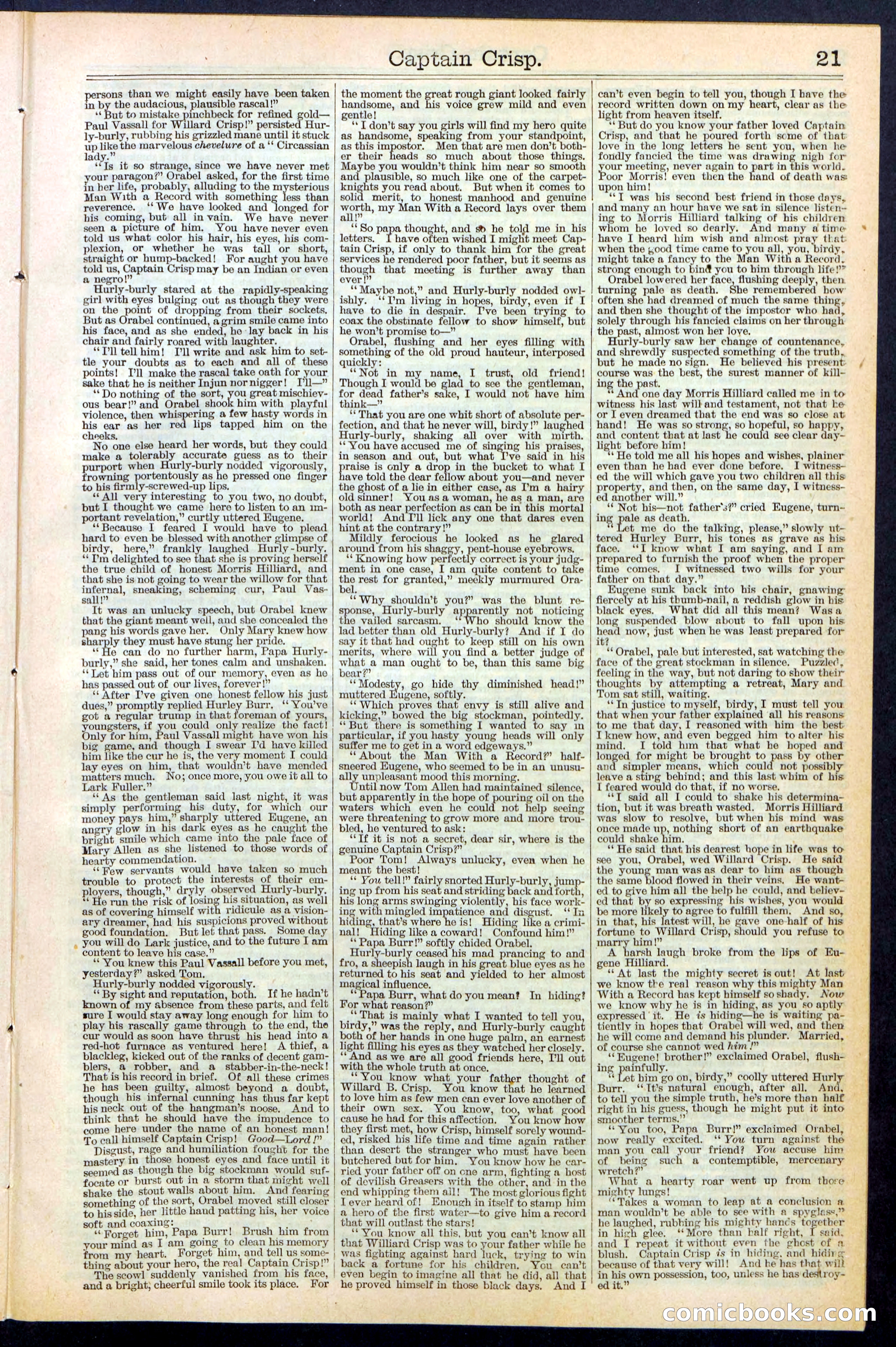 Beadle's Dime Library No. 372 — page 21 of 32