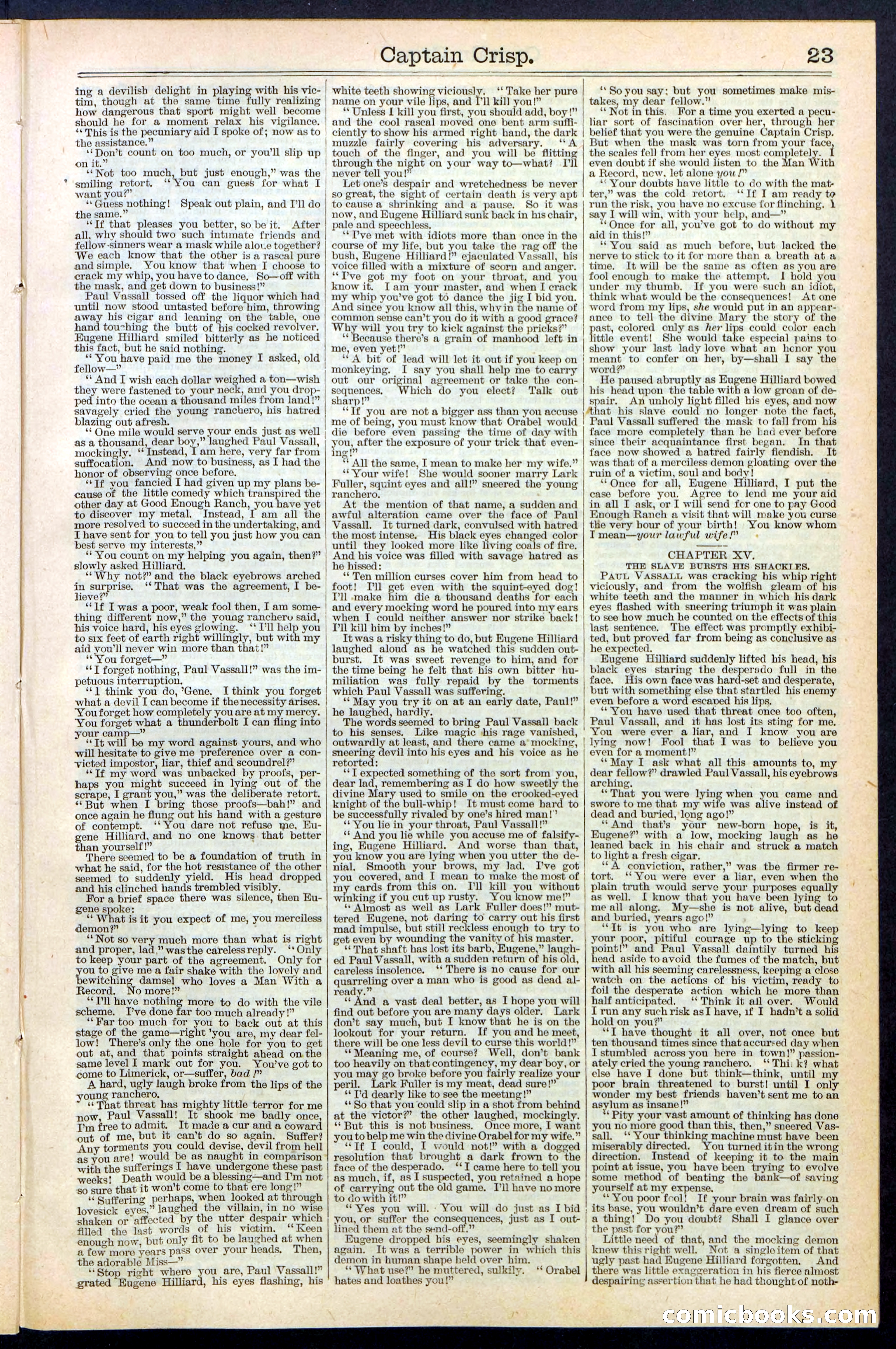 Beadle's Dime Library No. 372 — page 23 of 32